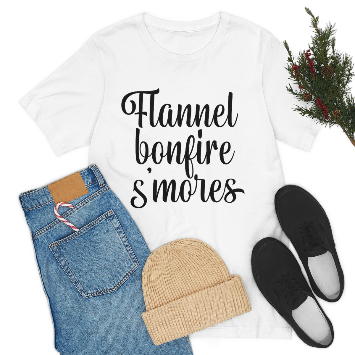 Flannel Bonfires S'mores Tee