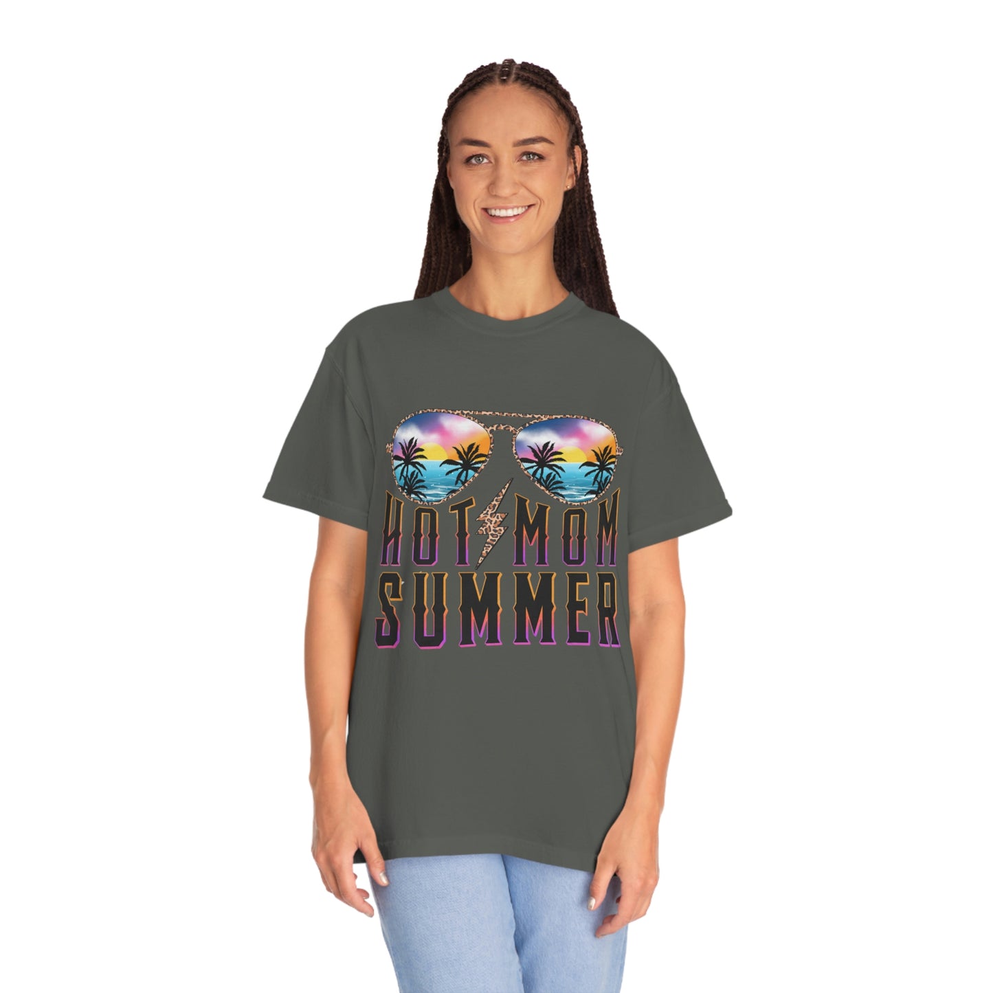 Hot Mom Summer Garment-Dyed T-shirt