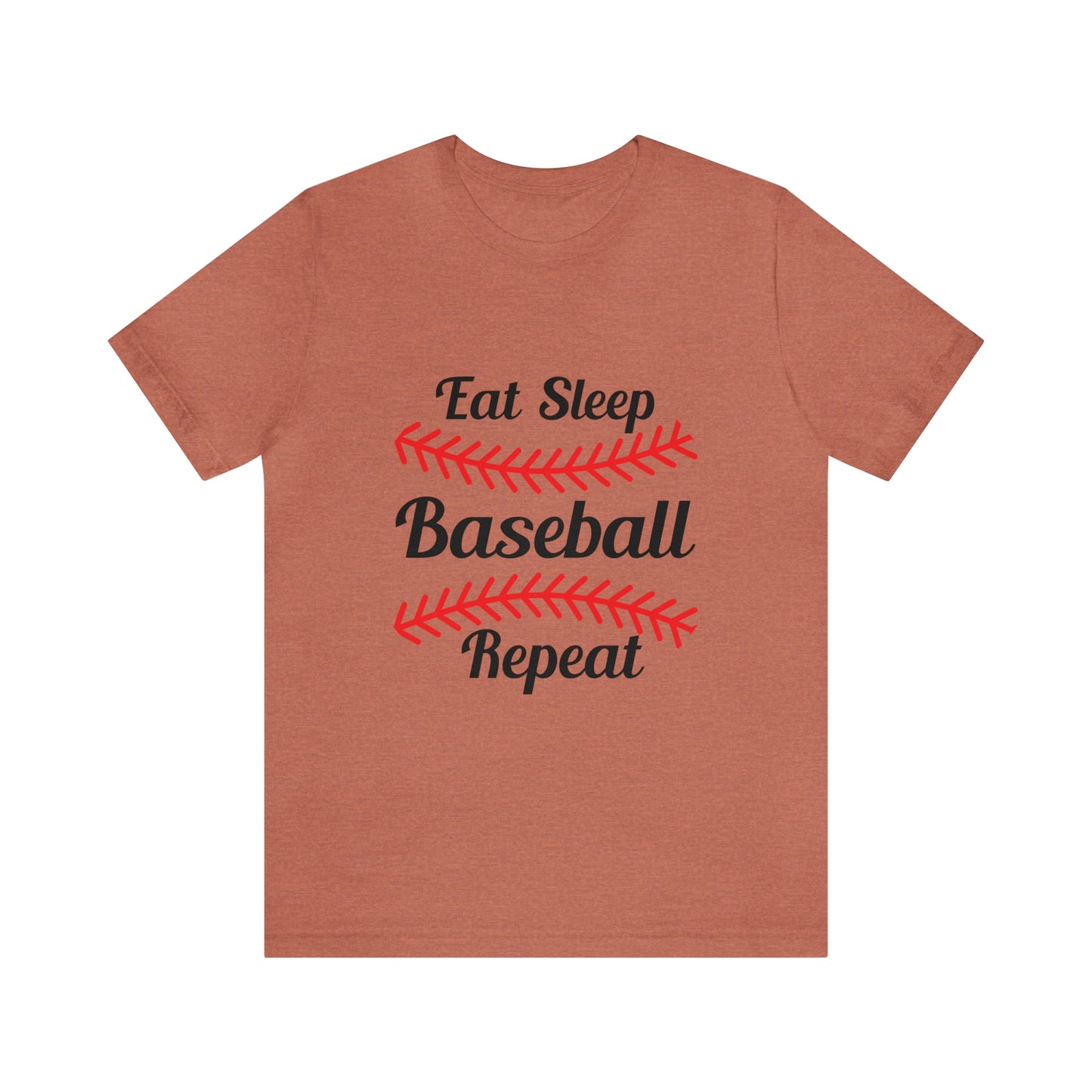 Eat Sleep Baseball Repeat Short Sleeve Tee