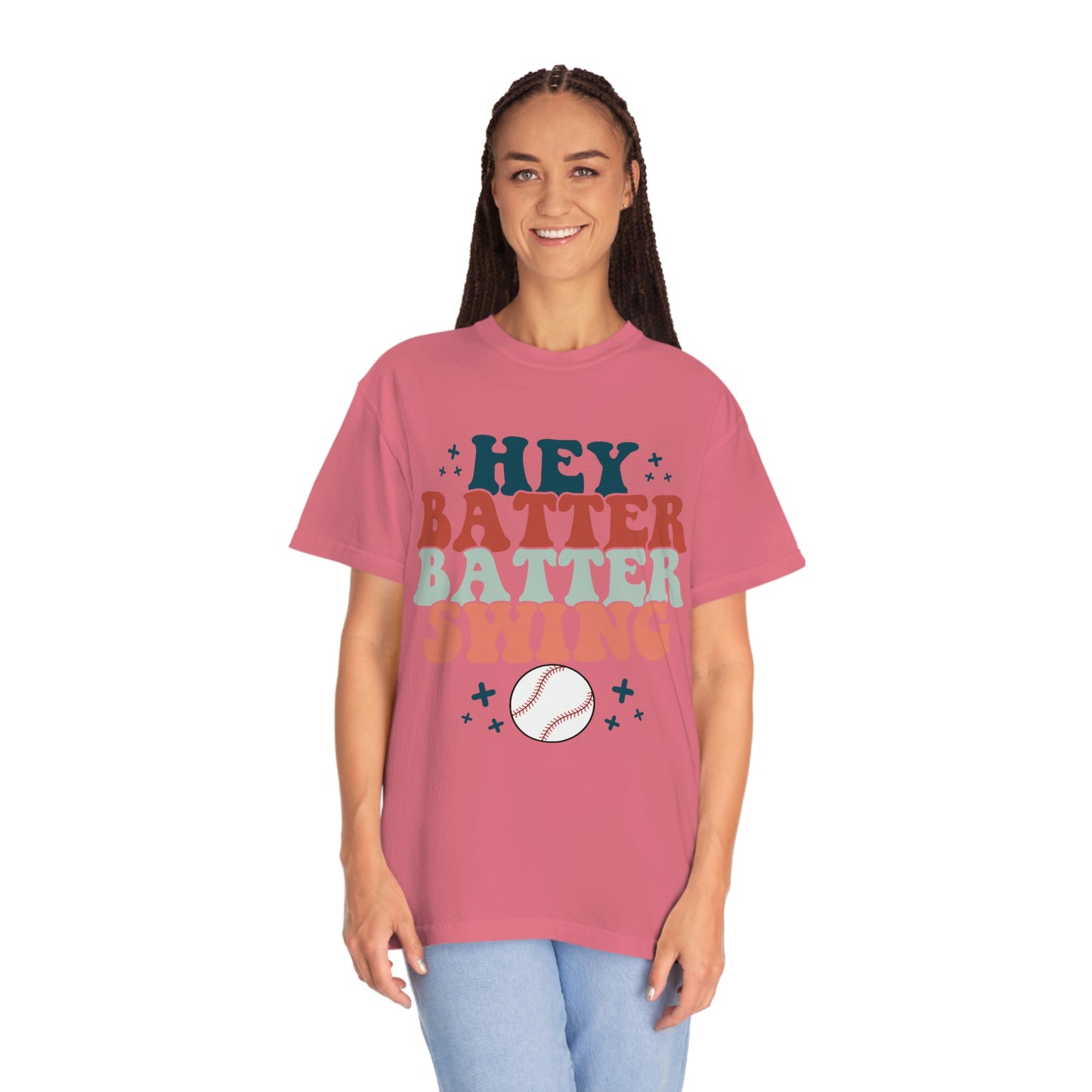 Hey Batter Batter Swing Garment-Dyed T-shirt