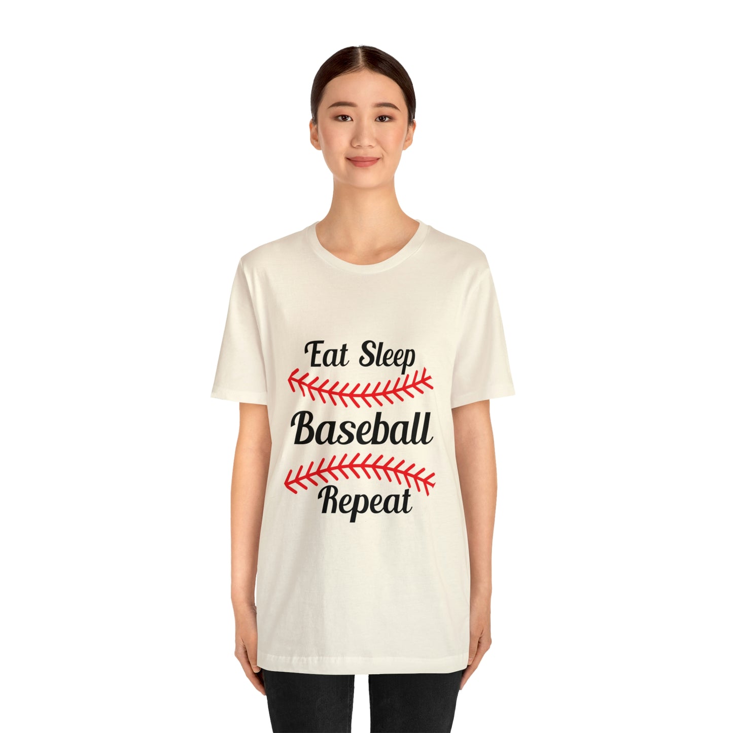 Eat Sleep Baseball Repeat Short Sleeve Tee