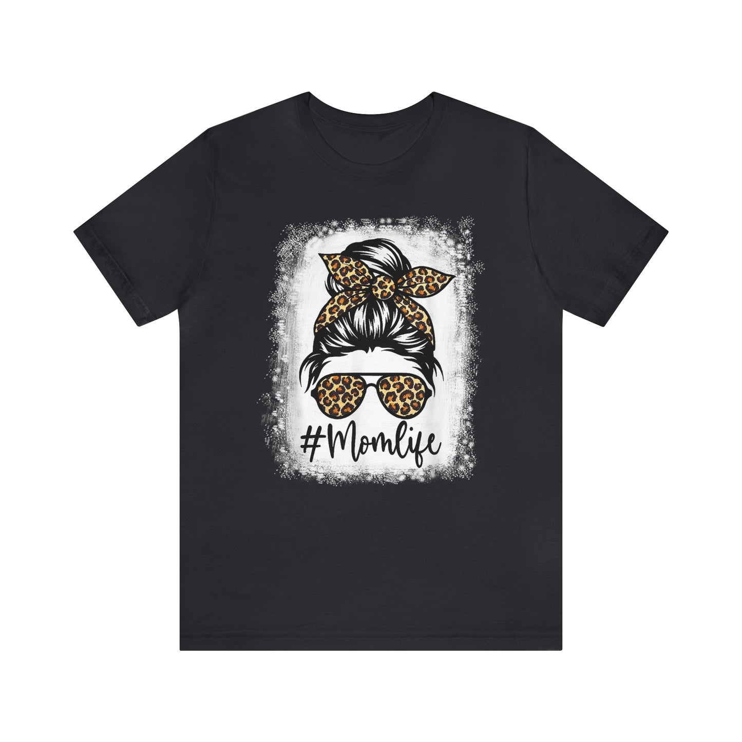 Leopard #MomLife Short Sleeve Tee