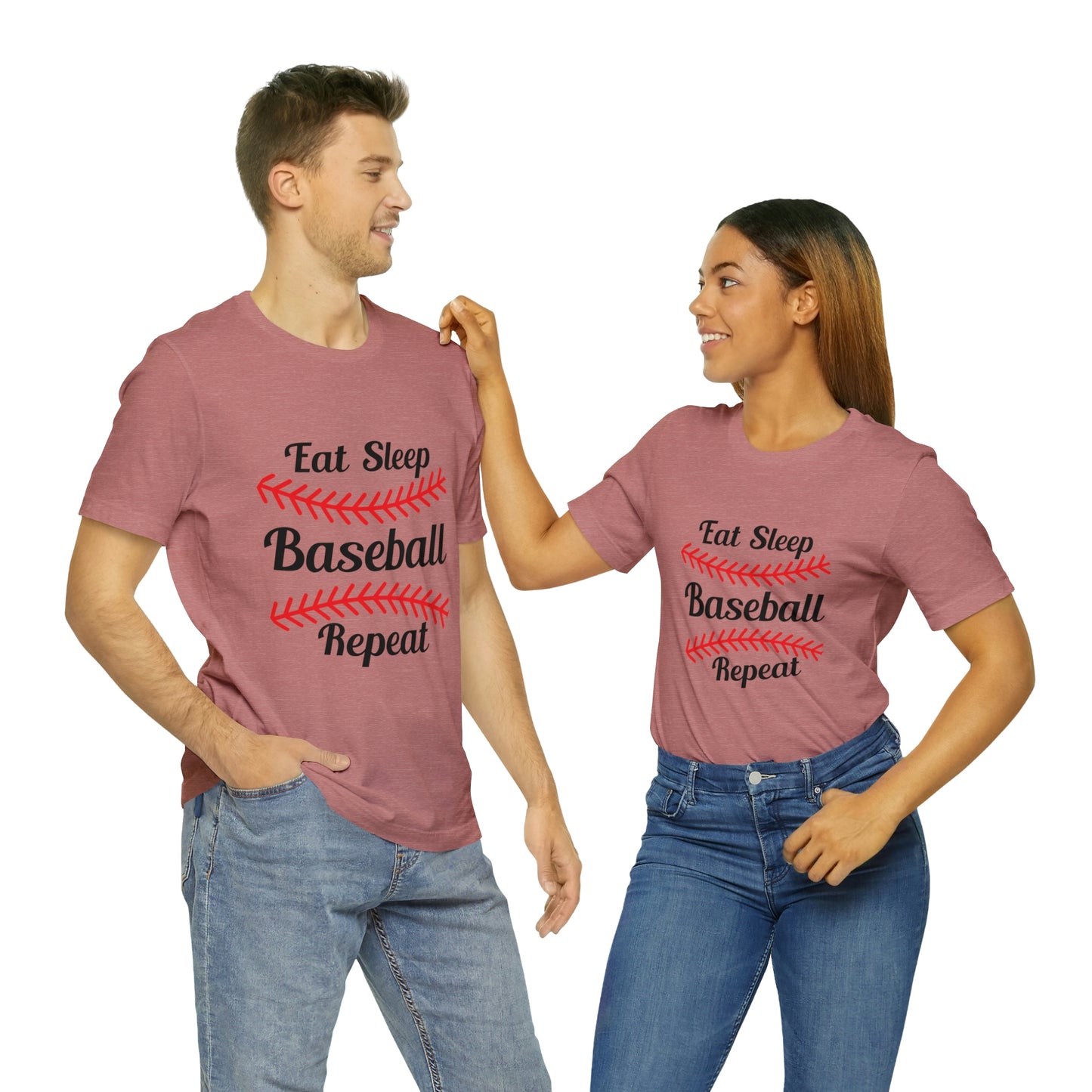 Eat Sleep Baseball Repeat Short Sleeve Tee