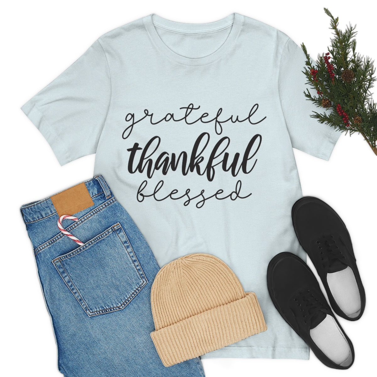 Grateful Thankful Blessed Tee