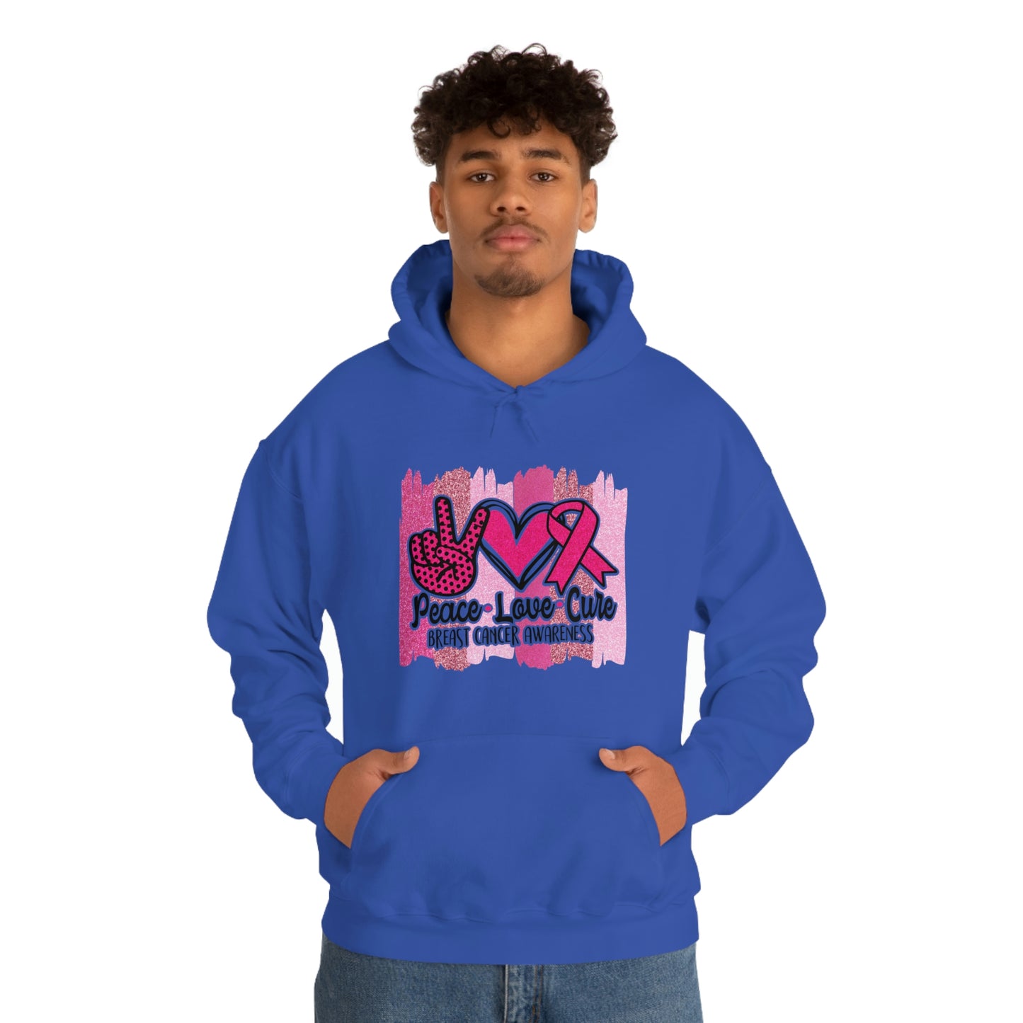 Peace.Love.Cure Unisex Heavy Blend™ Hooded Sweatshirt