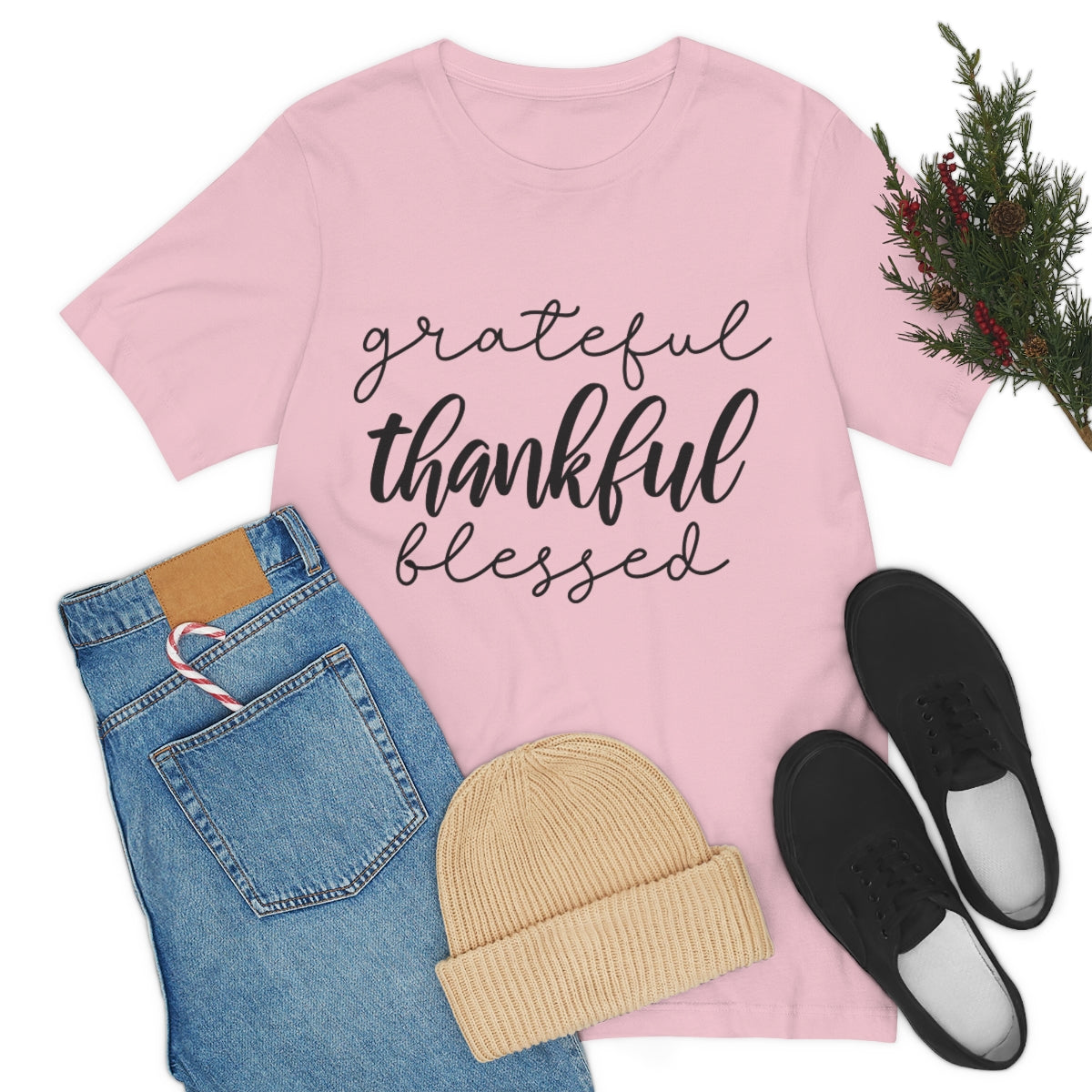 Grateful Thankful Blessed Tee