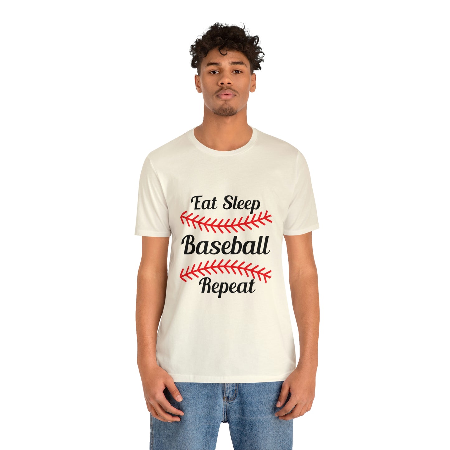 Eat Sleep Baseball Repeat Short Sleeve Tee