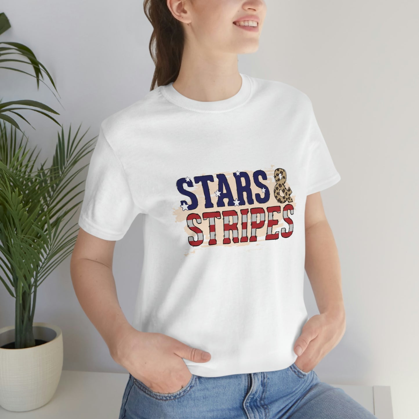 Stars and Stripes Unisex Jersey Short Sleeve Tee