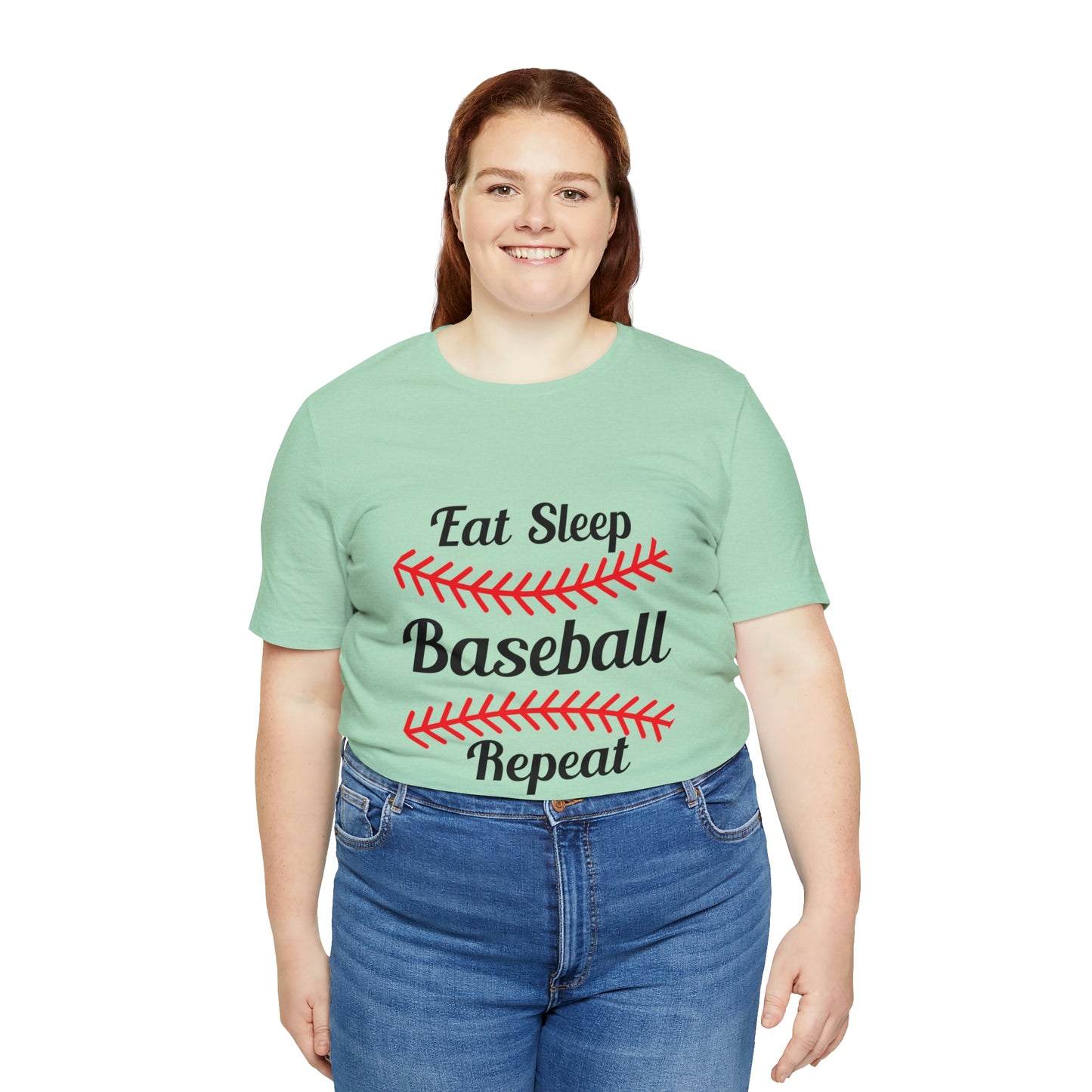 Eat Sleep Baseball Repeat Short Sleeve Tee