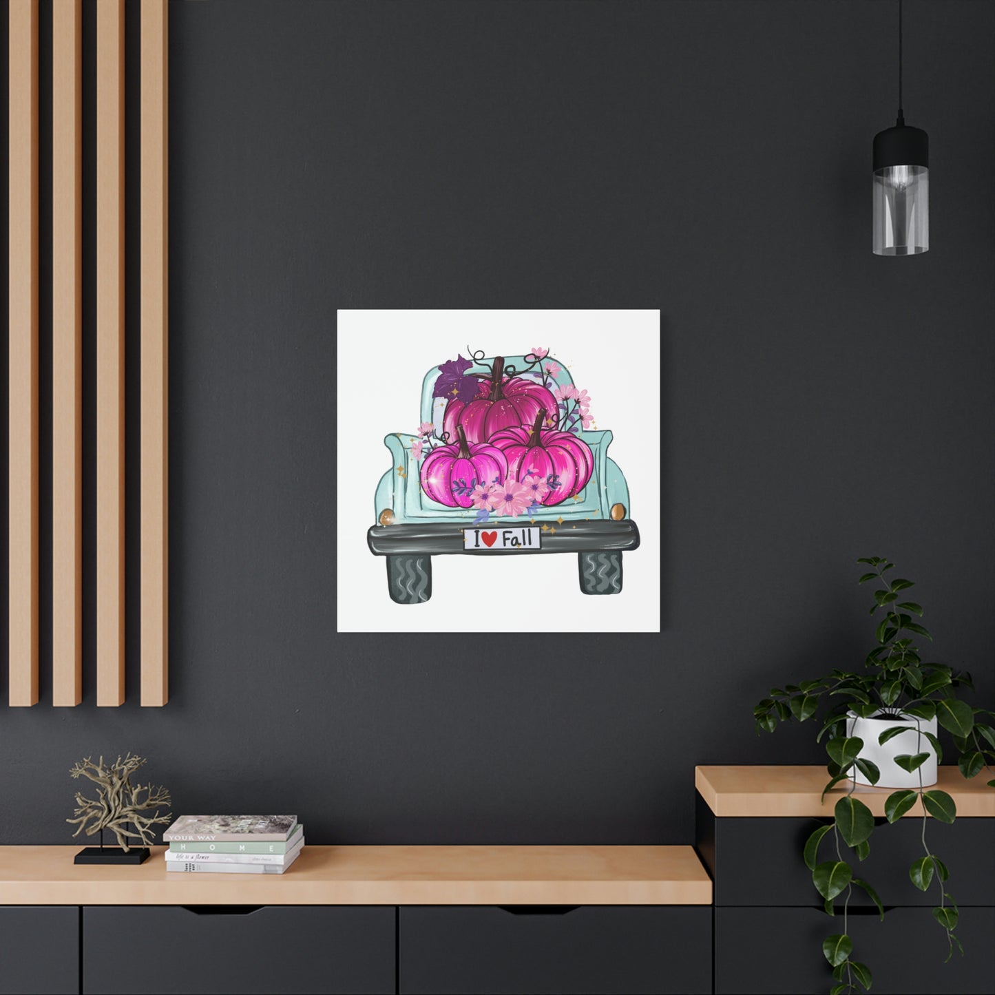 Fall Breast Cancer Awareness Truck, Classic Canvas