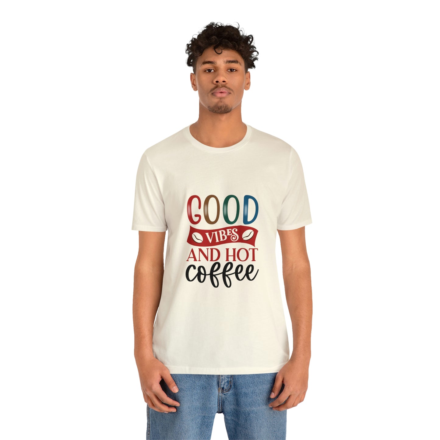 Good vibes and hot coffee Short Sleeve Tee