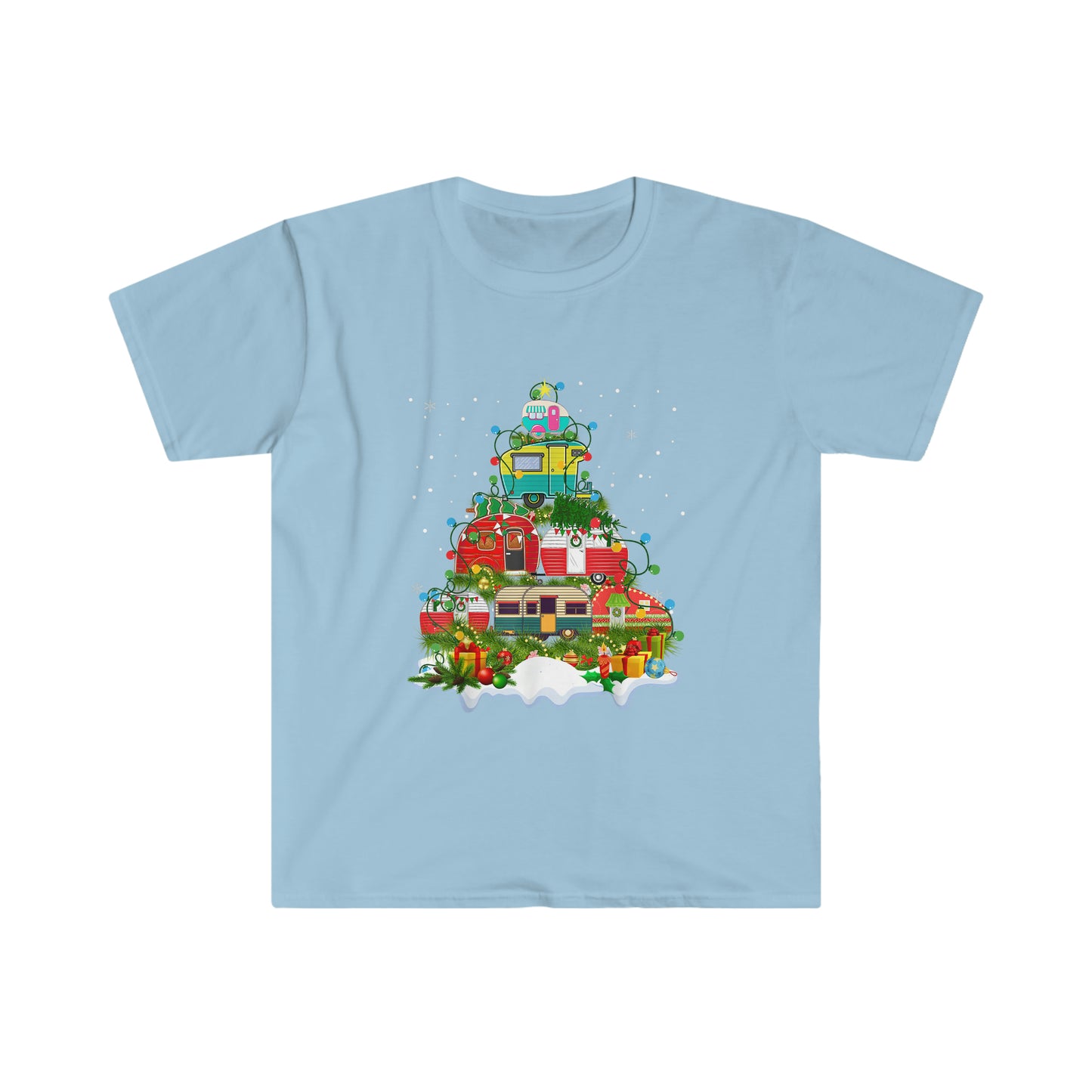 Unisex Softstyle Camper Christmas Tree T-Shirt