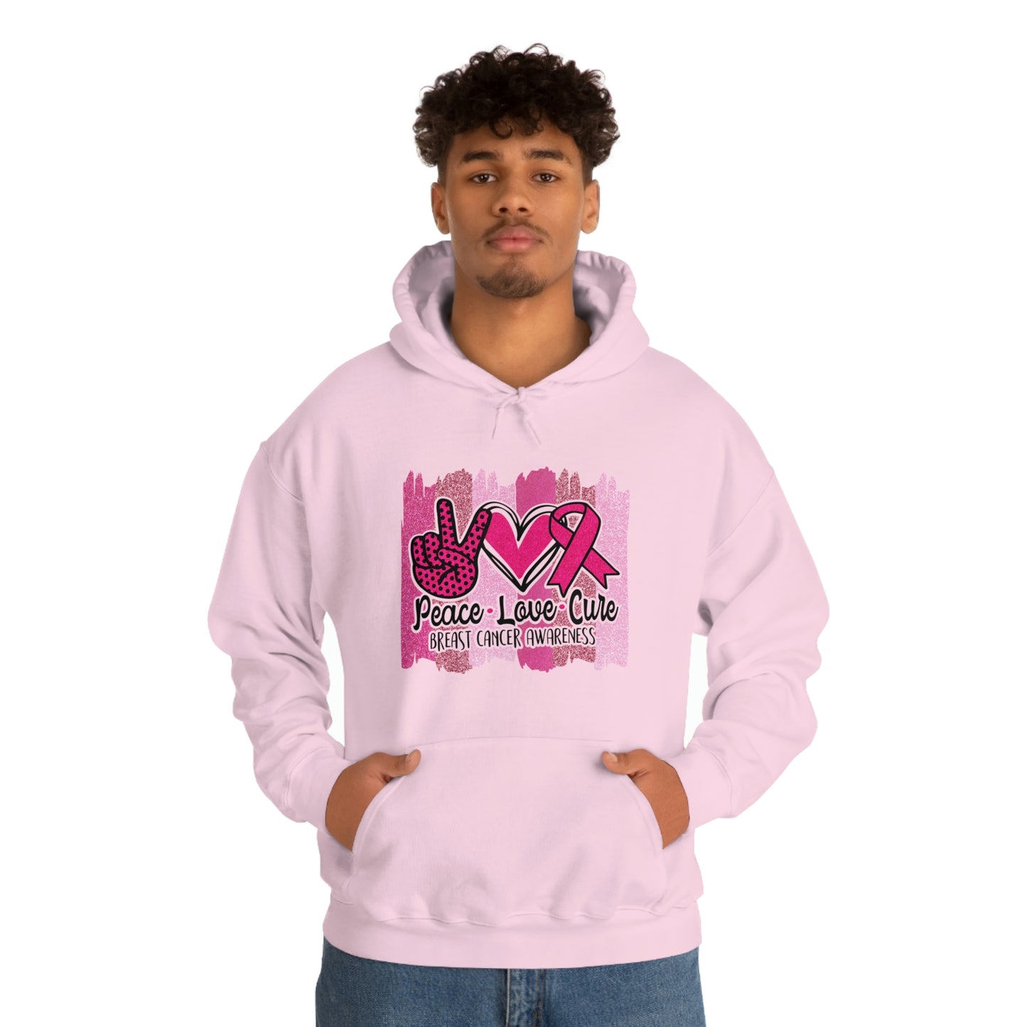 Peace.Love.Cure Unisex Heavy Blend™ Hooded Sweatshirt