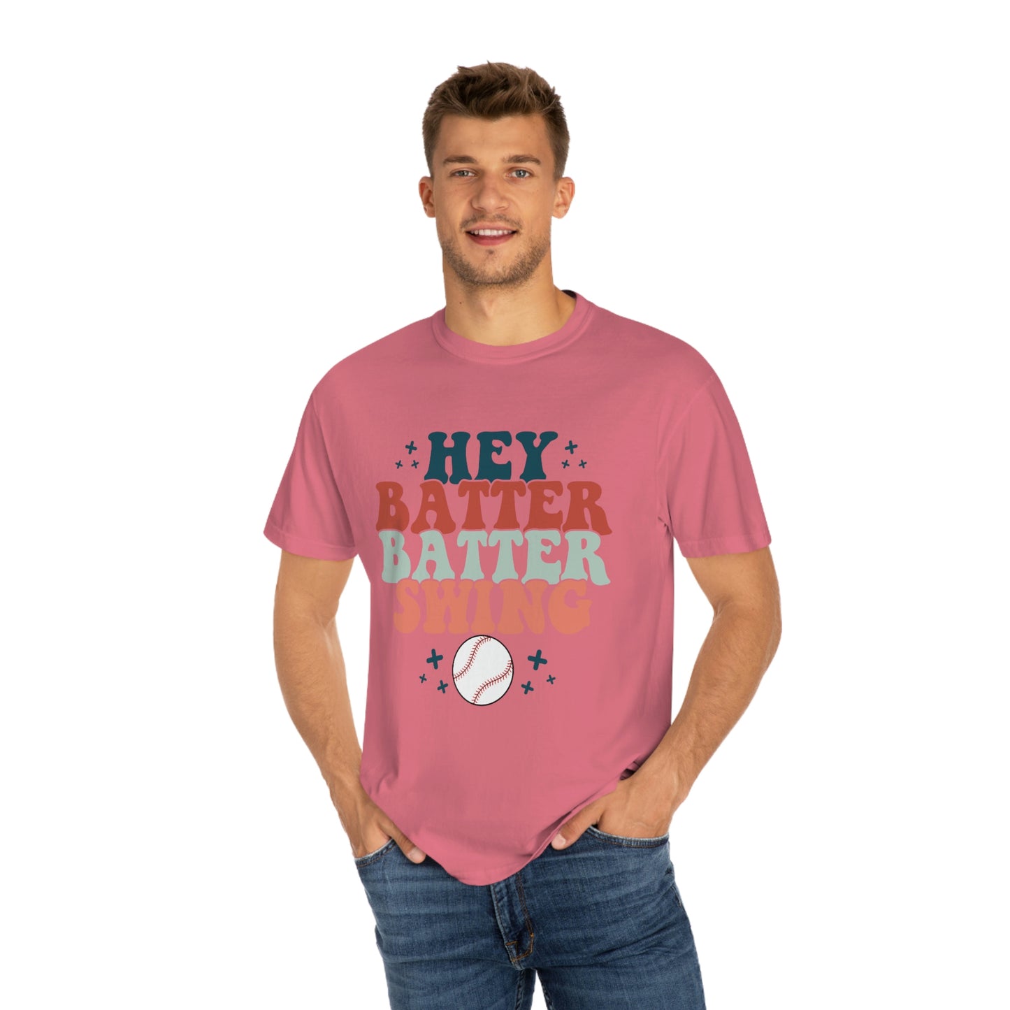 Hey Batter Batter Swing Garment-Dyed T-shirt