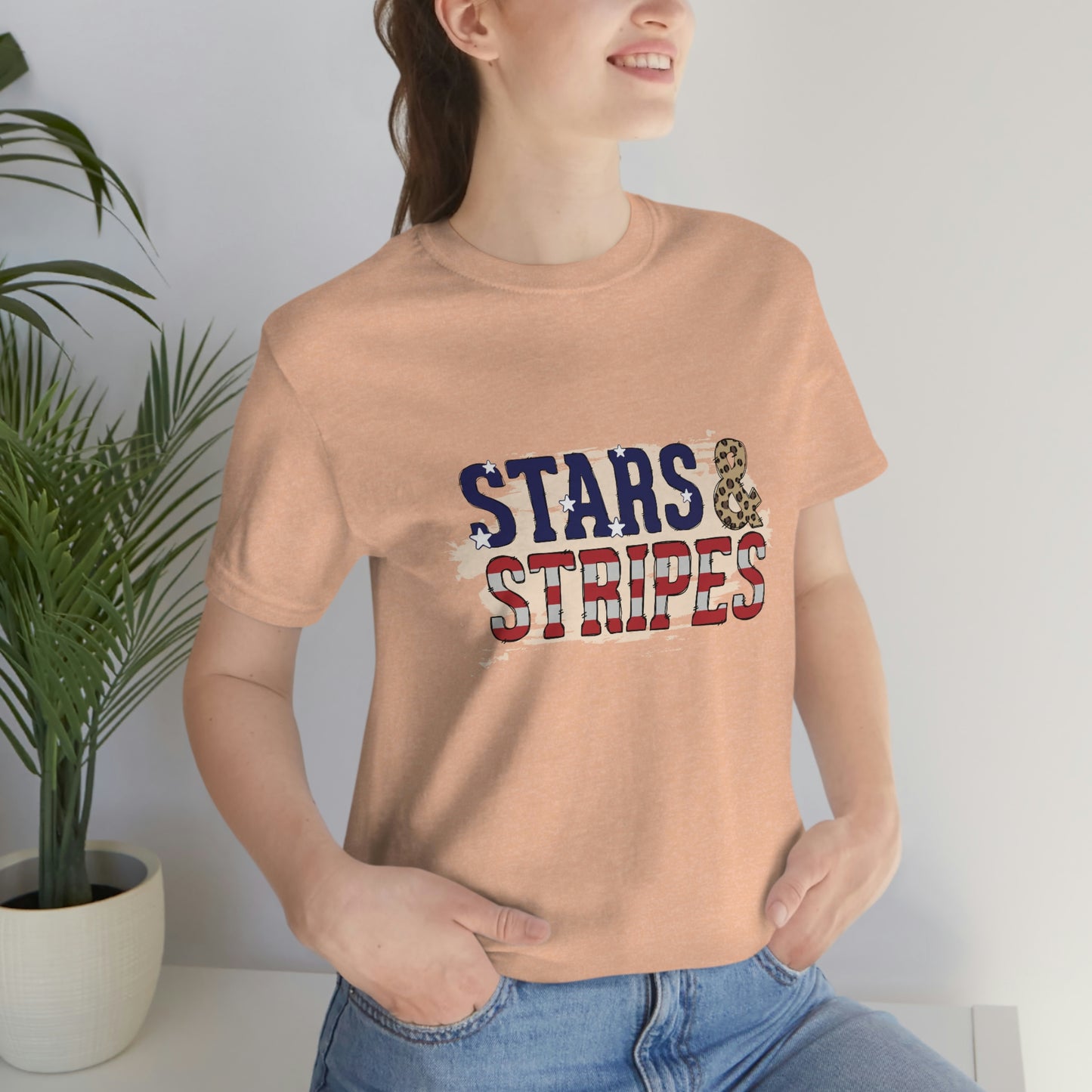 Stars and Stripes Unisex Jersey Short Sleeve Tee