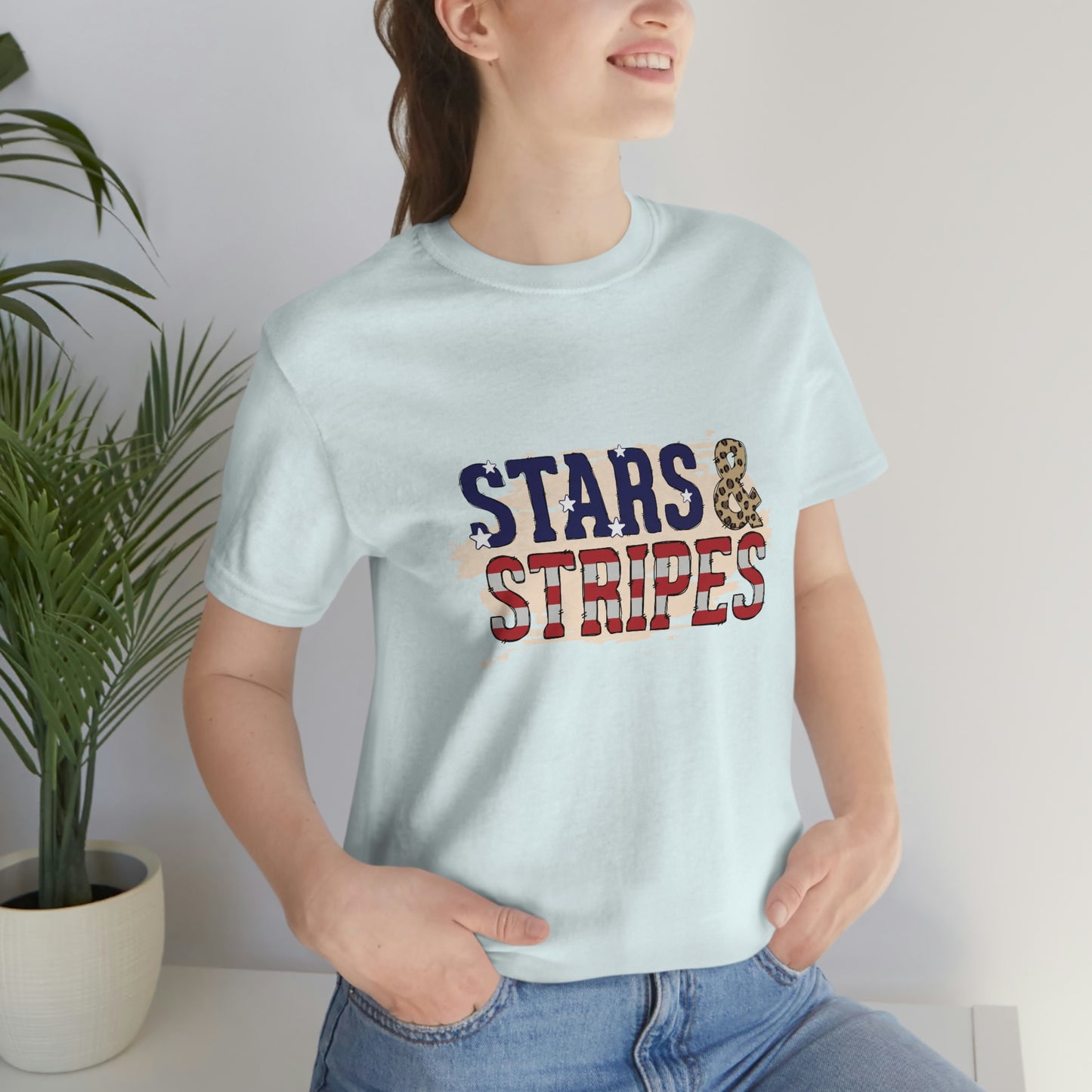 Stars and Stripes Unisex Jersey Short Sleeve Tee