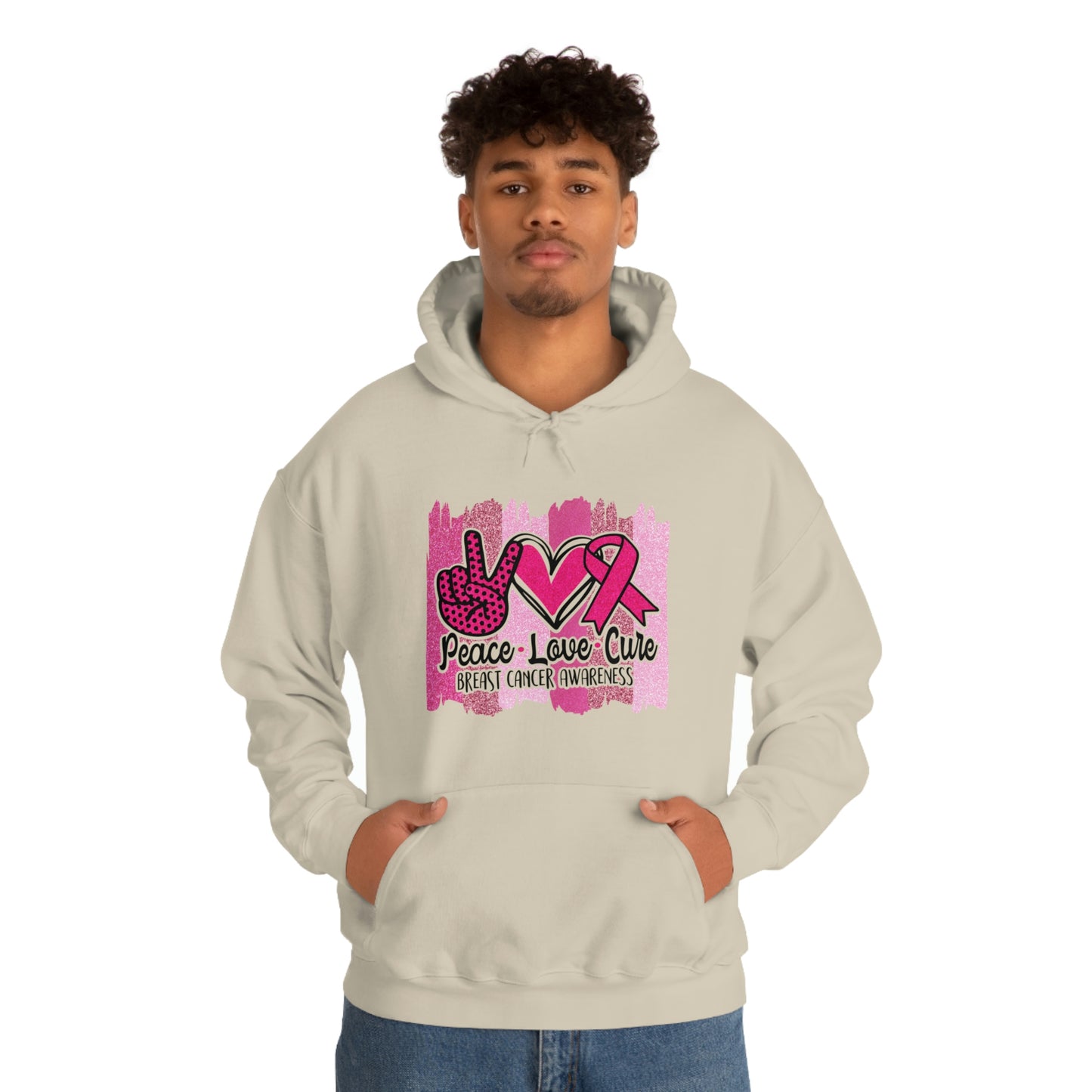 Peace.Love.Cure Unisex Heavy Blend™ Hooded Sweatshirt