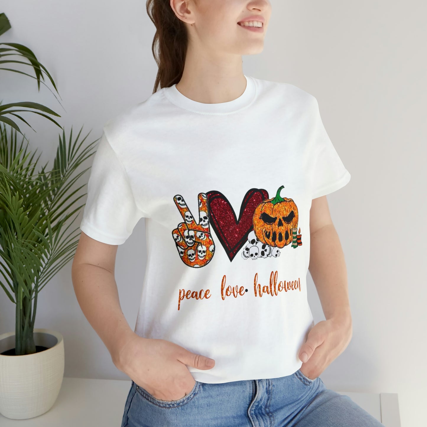 Peace, Love, & Halloween Unisex Shirt