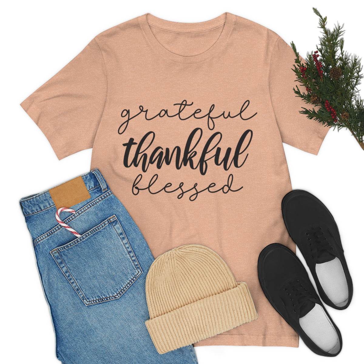 Grateful Thankful Blessed Tee