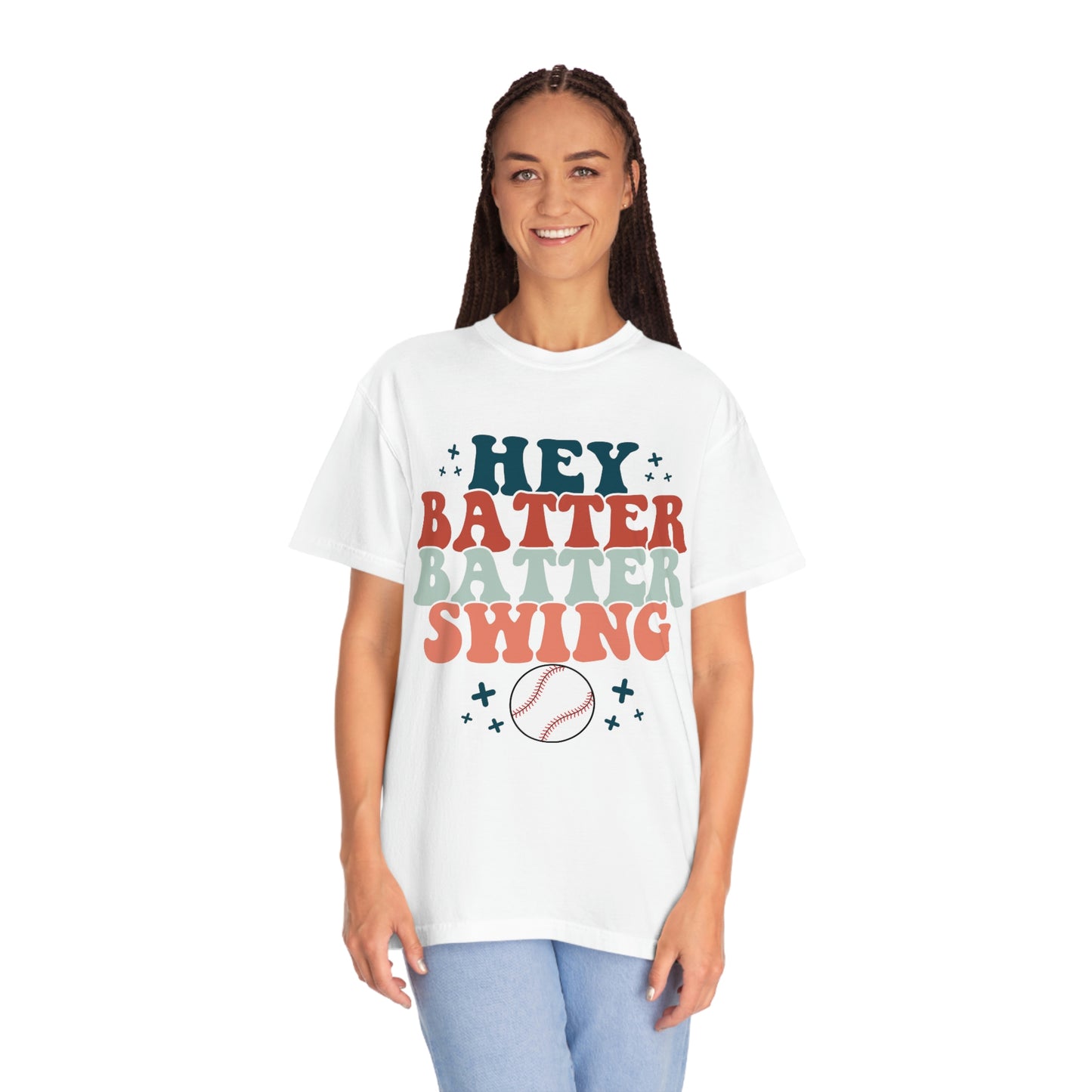 Hey Batter Batter Swing Garment-Dyed T-shirt