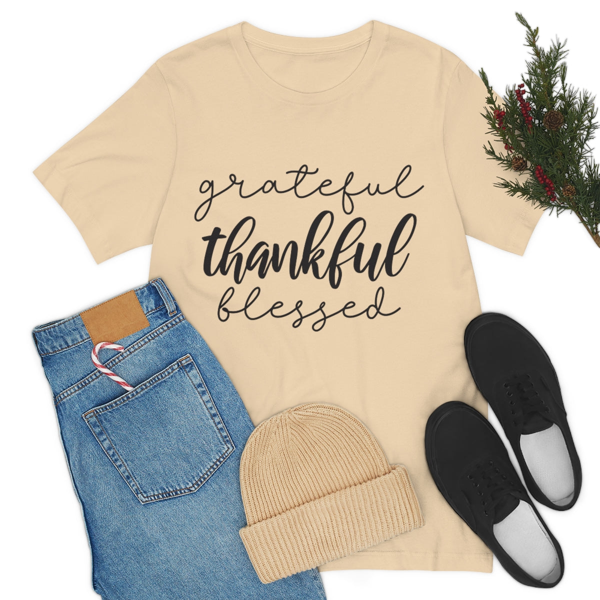 Grateful Thankful Blessed Tee