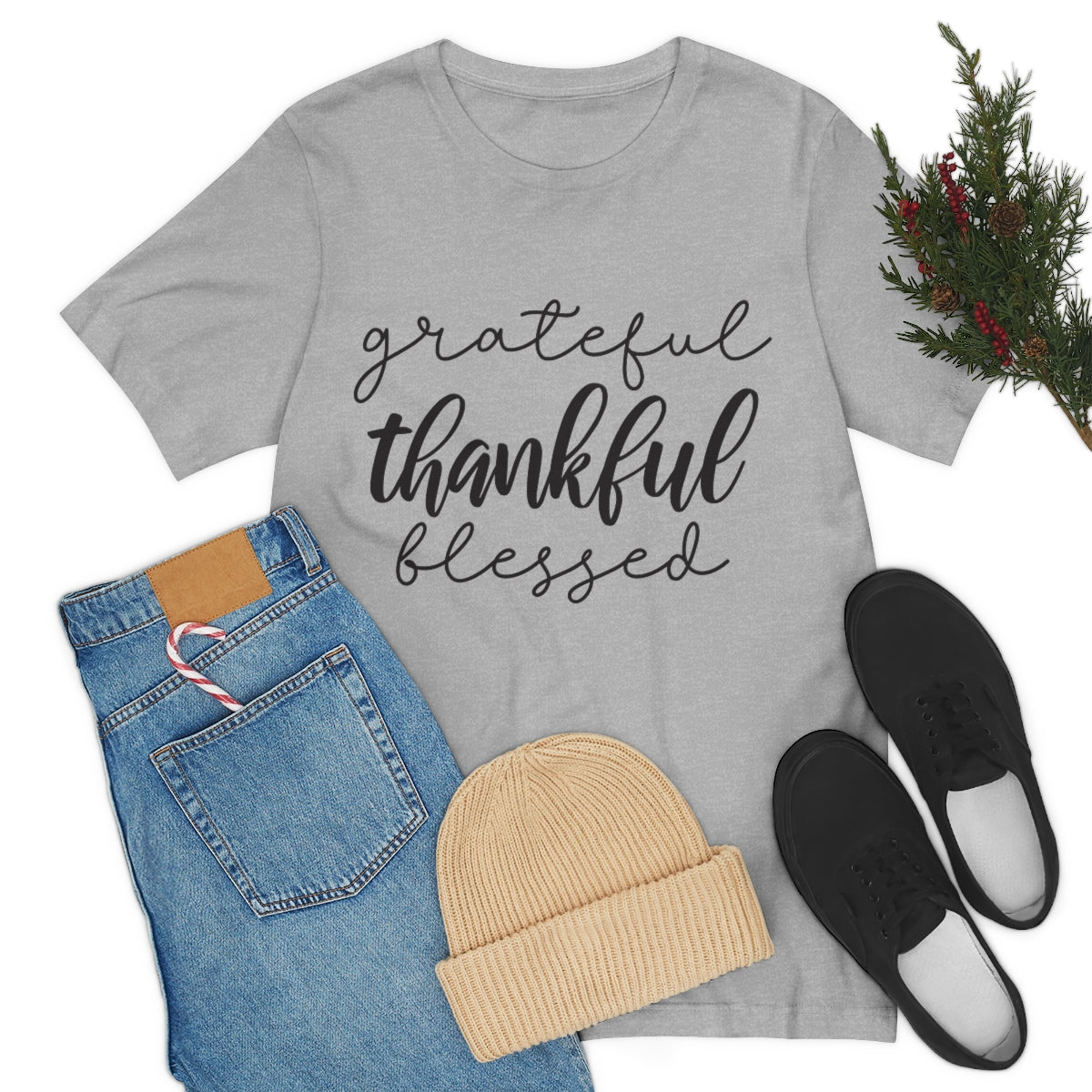 Grateful Thankful Blessed Tee