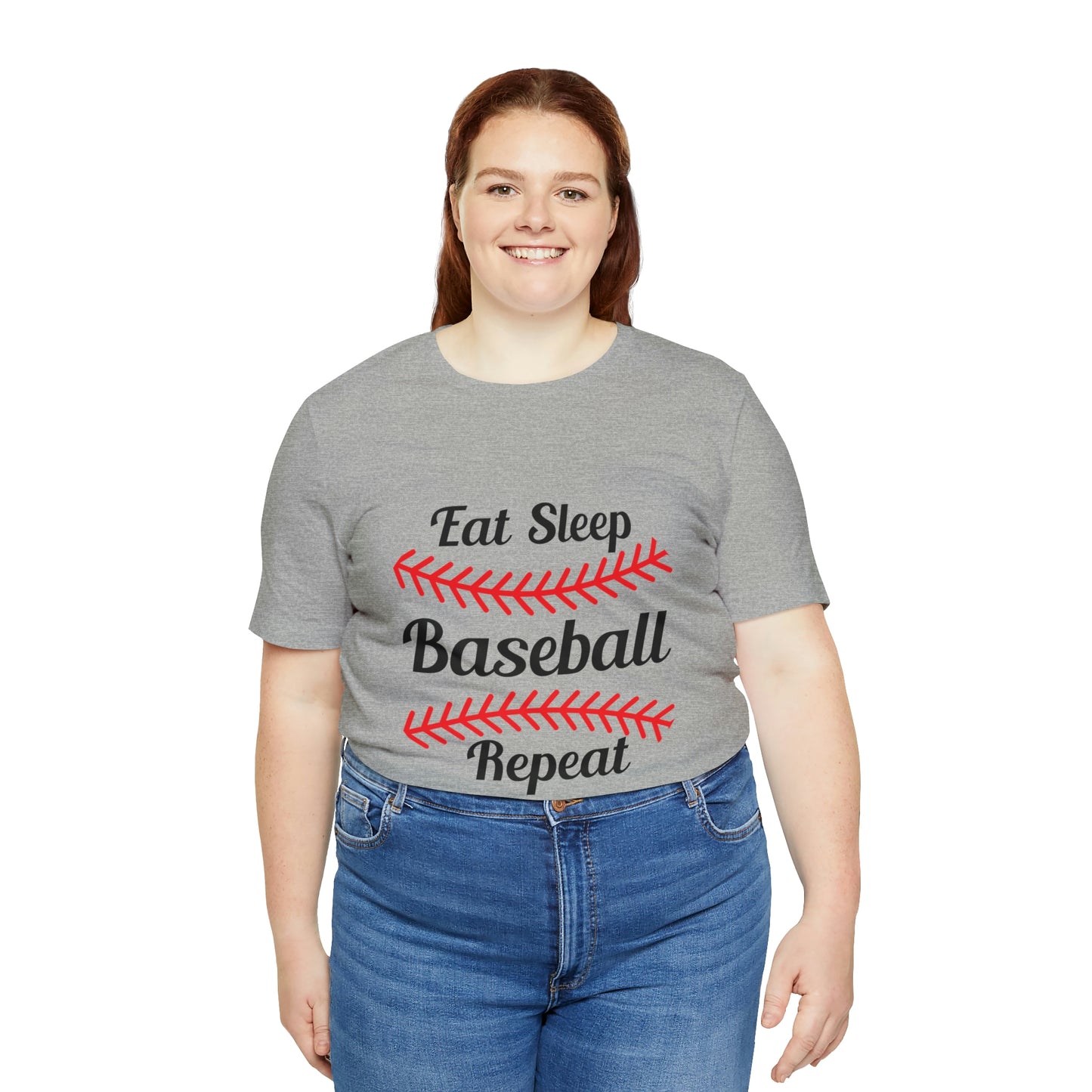 Eat Sleep Baseball Repeat Short Sleeve Tee