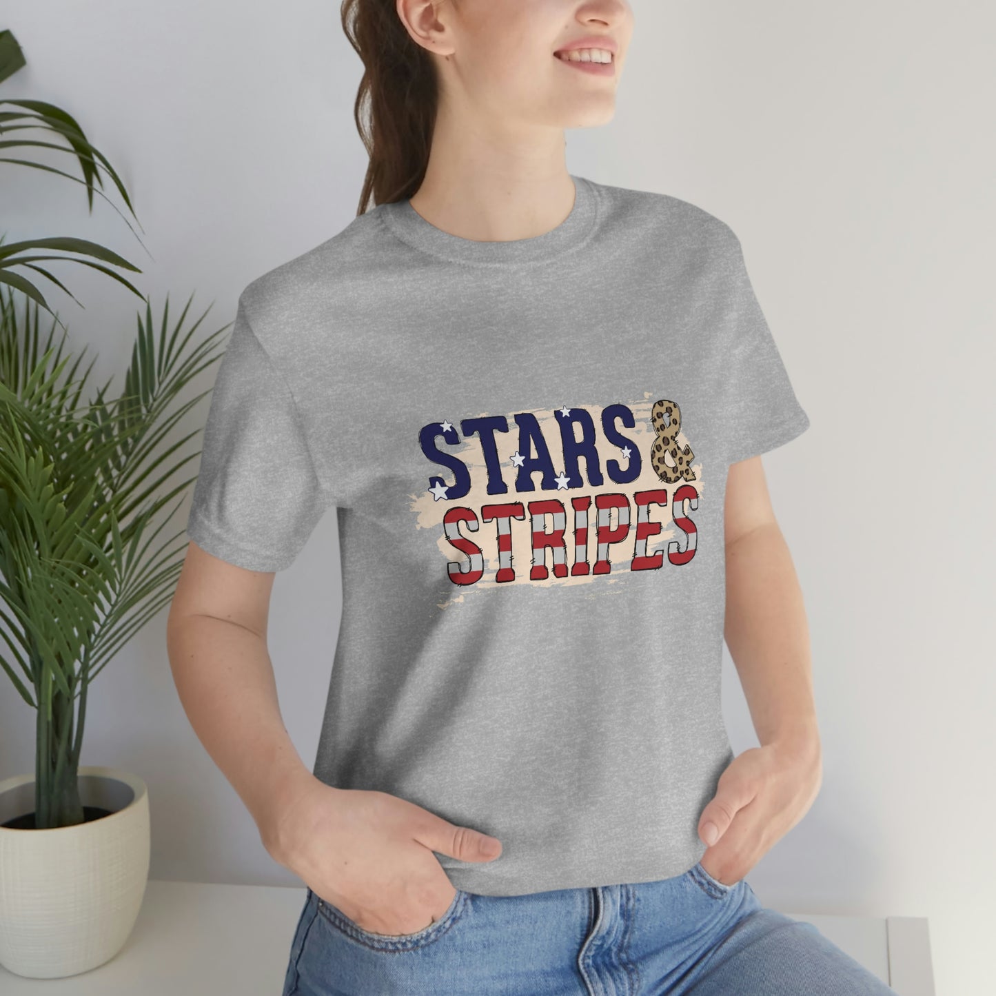 Stars and Stripes Unisex Jersey Short Sleeve Tee