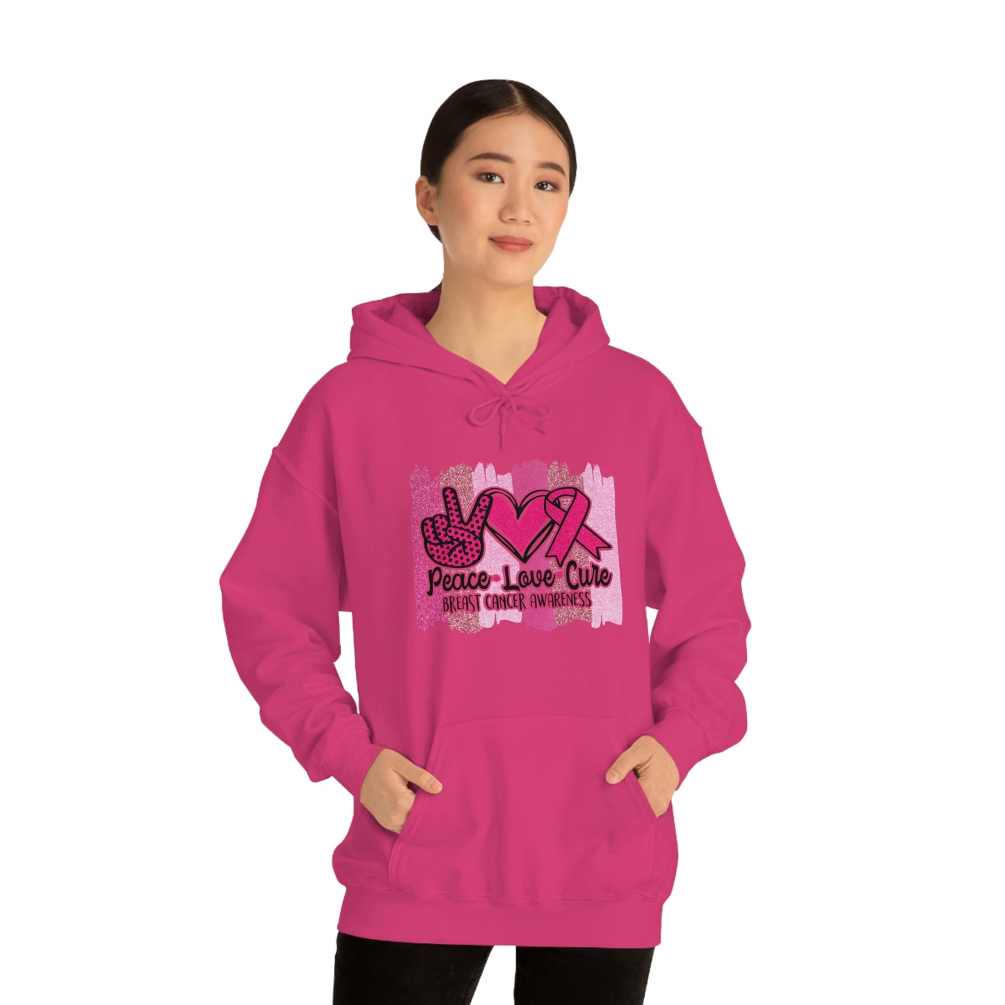 Peace.Love.Cure Unisex Heavy Blend™ Hooded Sweatshirt