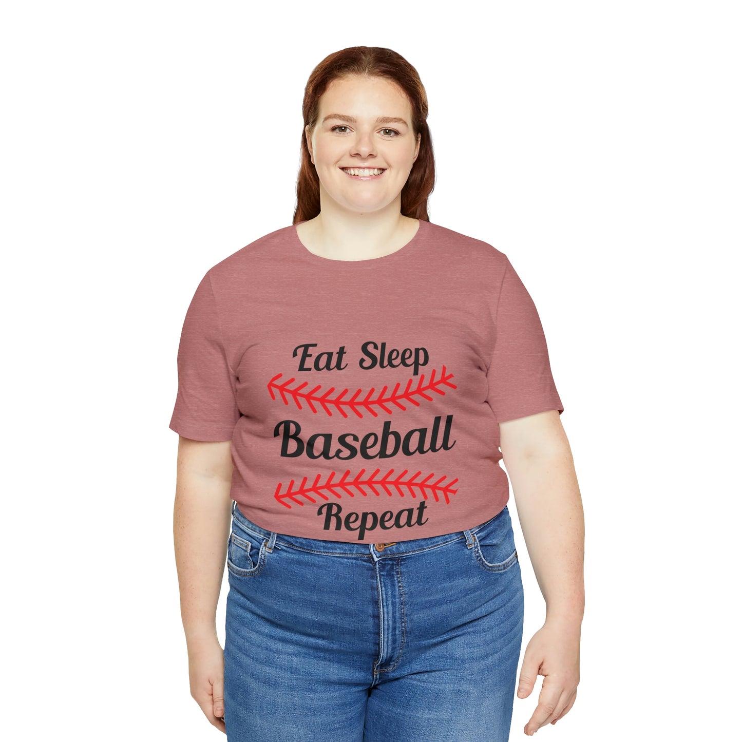 Eat Sleep Baseball Repeat Short Sleeve Tee