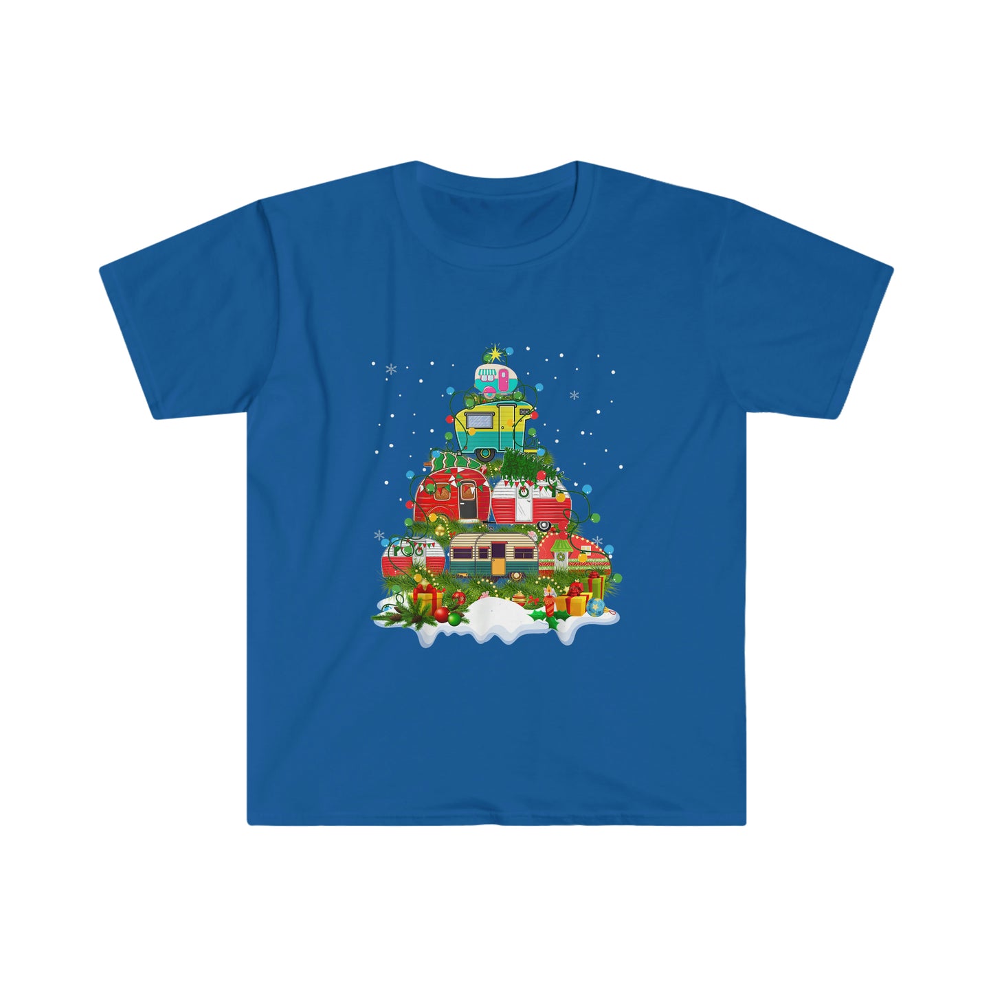 Unisex Softstyle Camper Christmas Tree T-Shirt