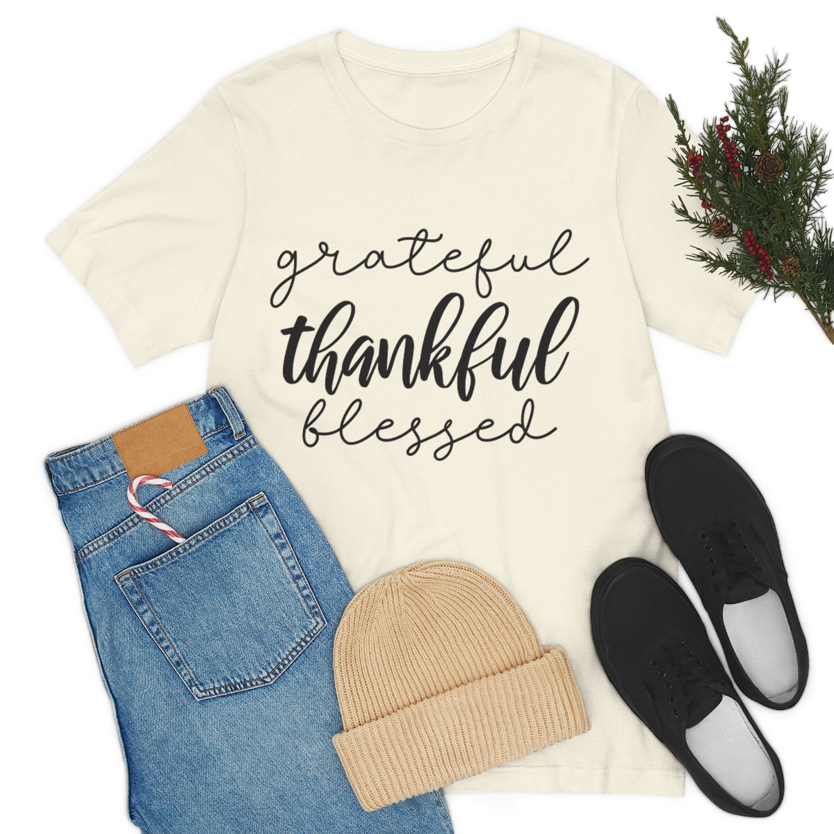 Grateful Thankful Blessed Tee