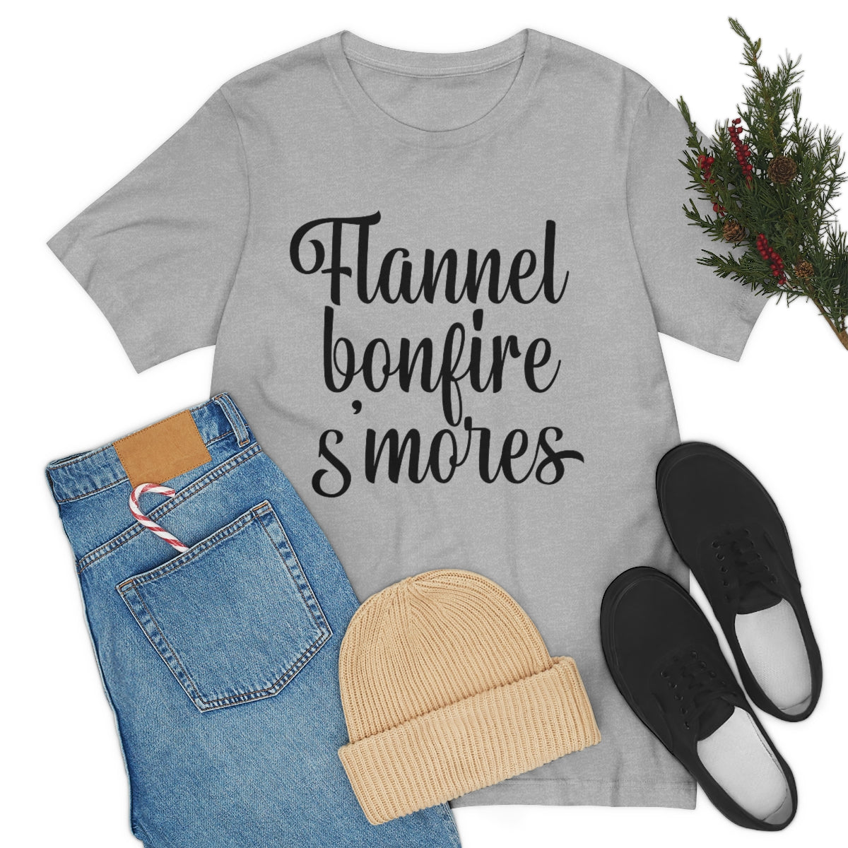 Flannel Bonfires S'mores Tee