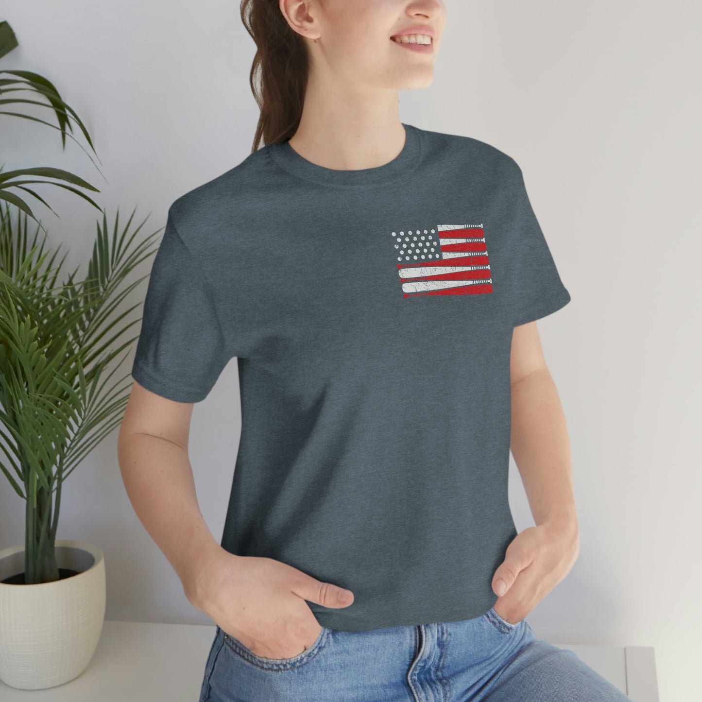 Baseball Flag Short Sleeve Tee