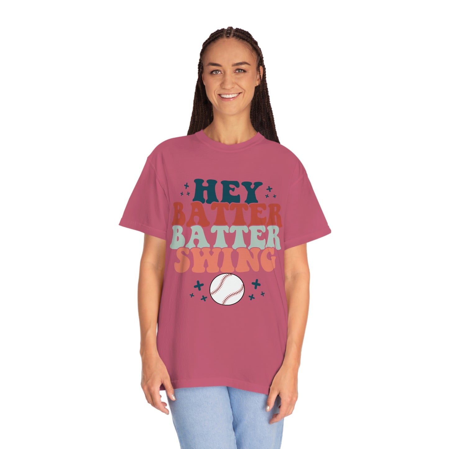 Hey Batter Batter Swing Garment-Dyed T-shirt