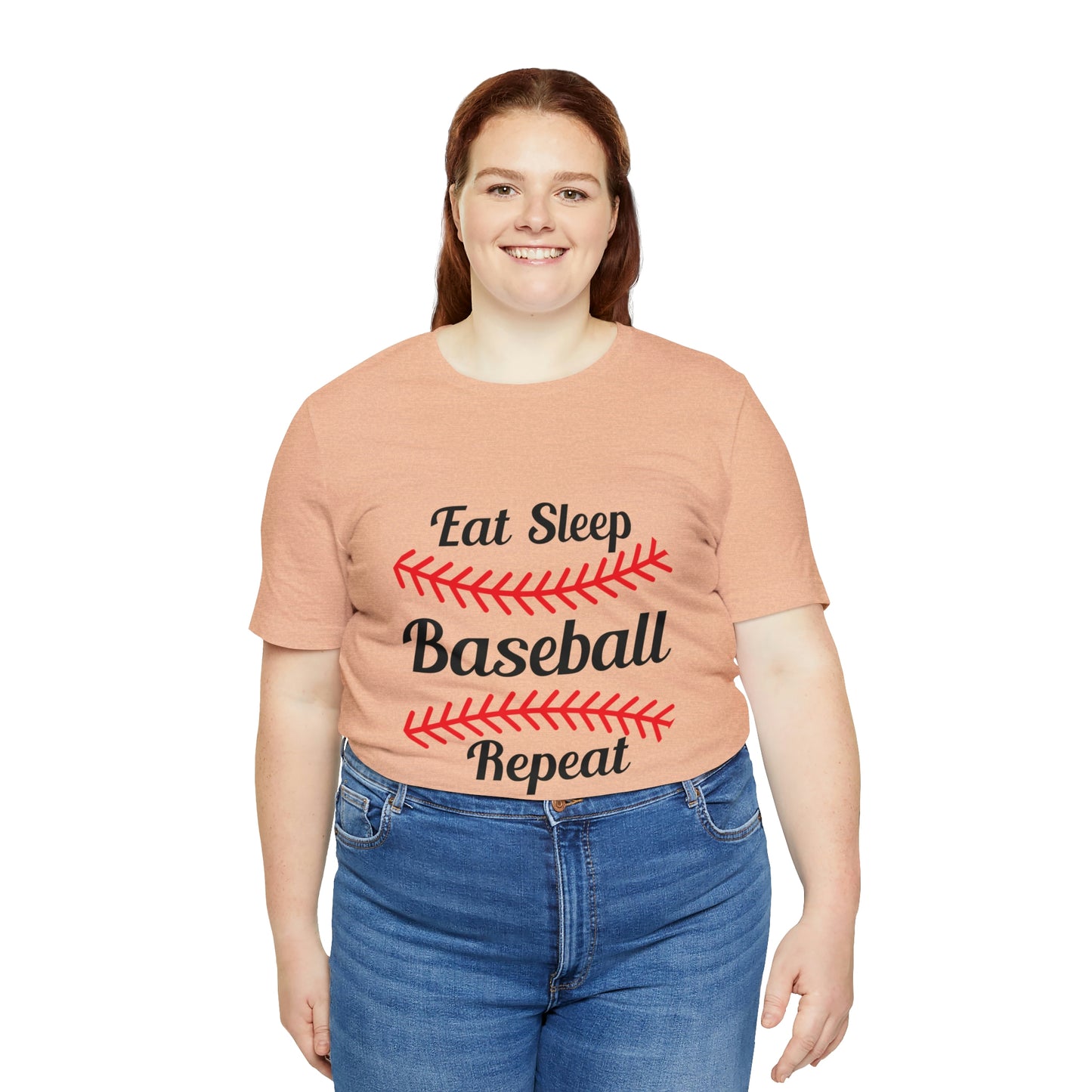 Eat Sleep Baseball Repeat Short Sleeve Tee