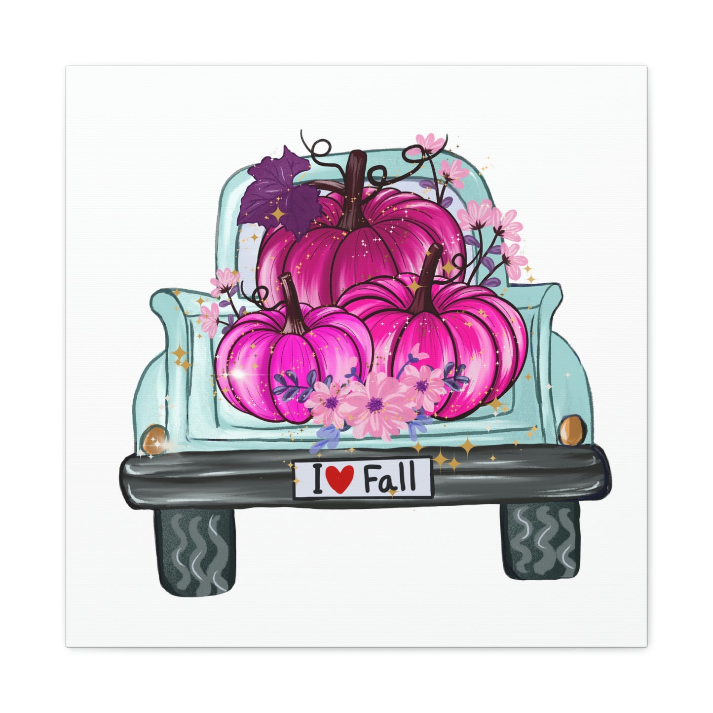 Fall Breast Cancer Awareness Truck, Classic Canvas