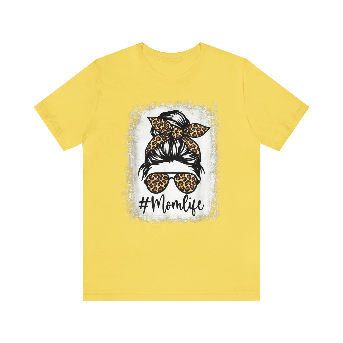 Leopard #MomLife Short Sleeve Tee