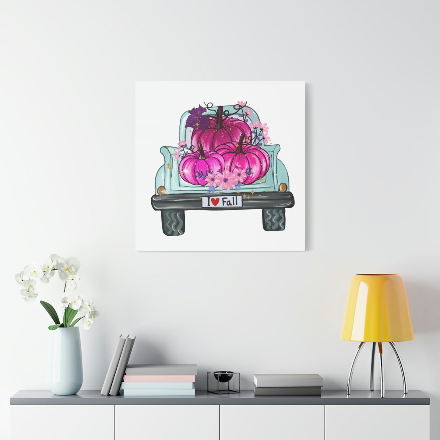 Fall Breast Cancer Awareness Truck, Classic Canvas