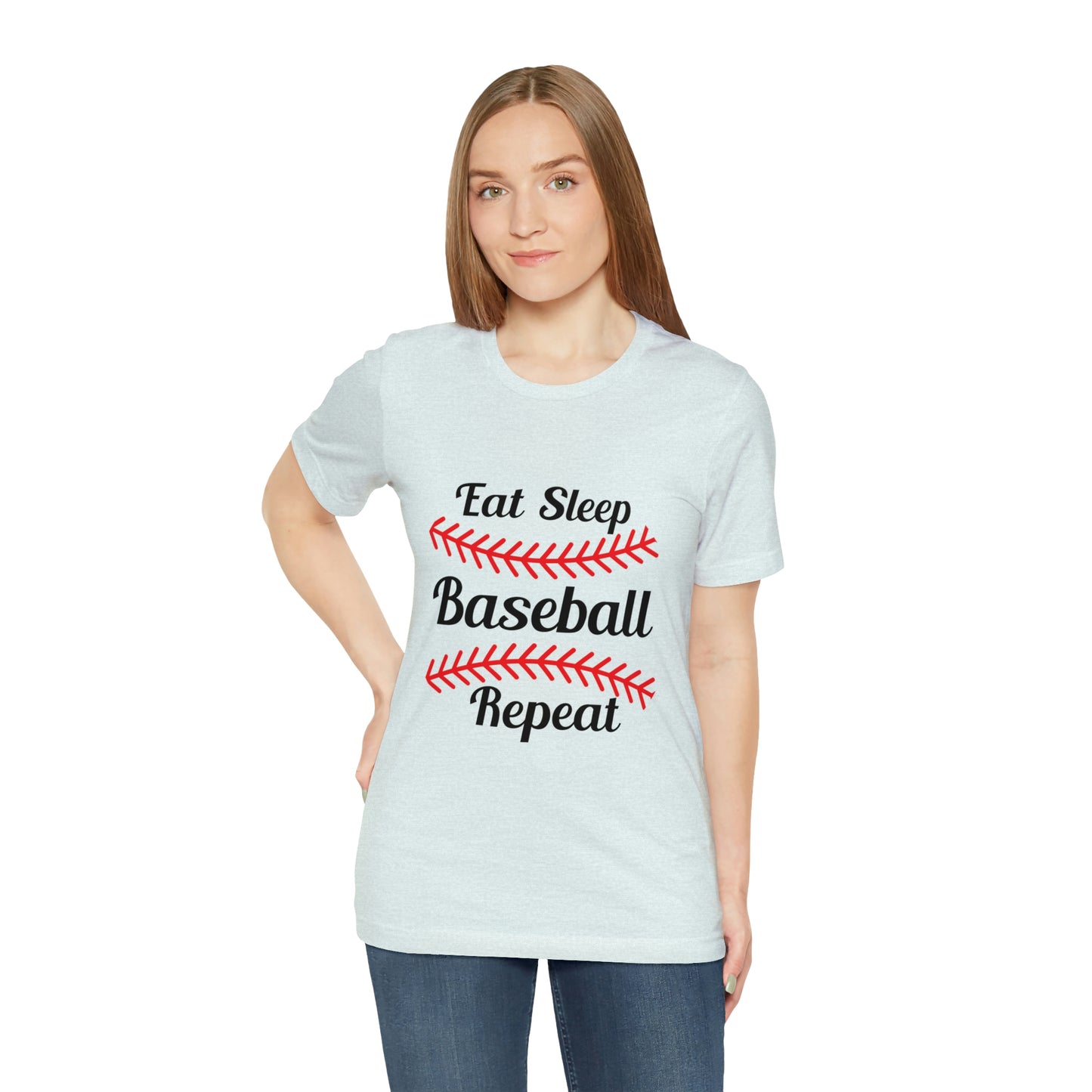 Eat Sleep Baseball Repeat Short Sleeve Tee