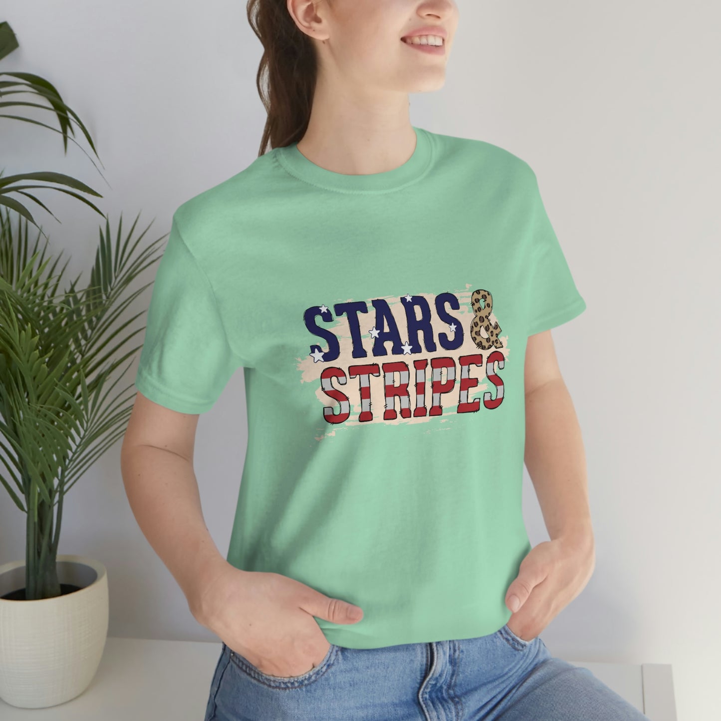 Stars and Stripes Unisex Jersey Short Sleeve Tee