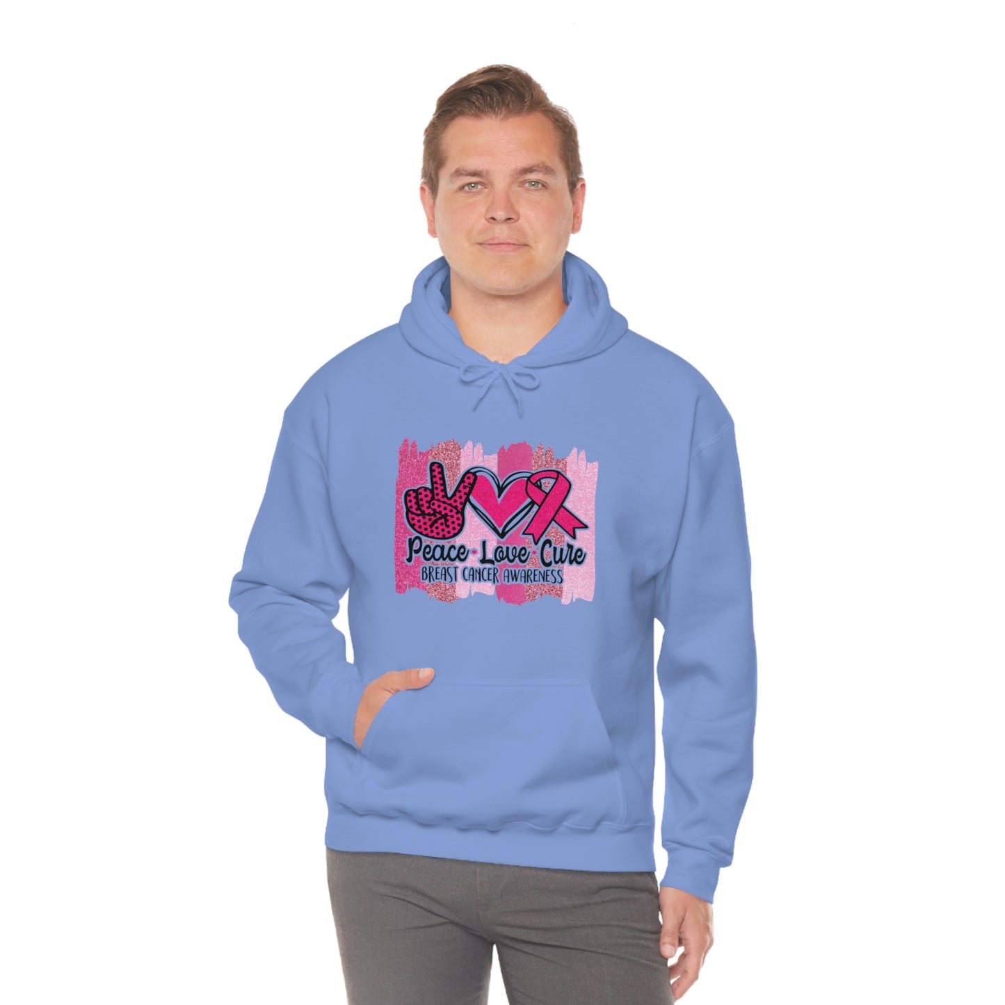 Peace.Love.Cure Unisex Heavy Blend™ Hooded Sweatshirt