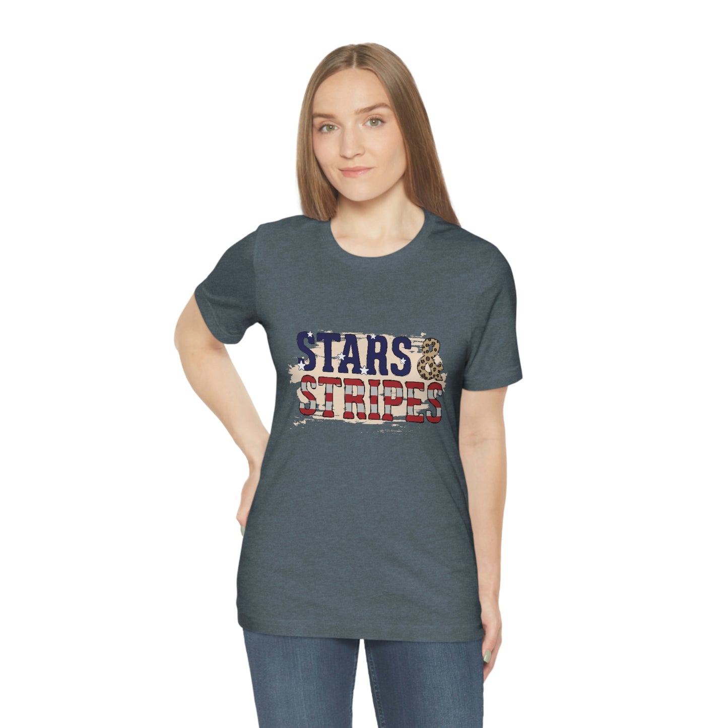 Stars and Stripes Unisex Jersey Short Sleeve Tee