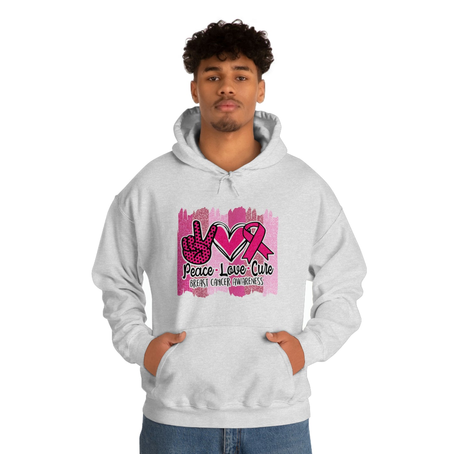 Peace.Love.Cure Unisex Heavy Blend™ Hooded Sweatshirt