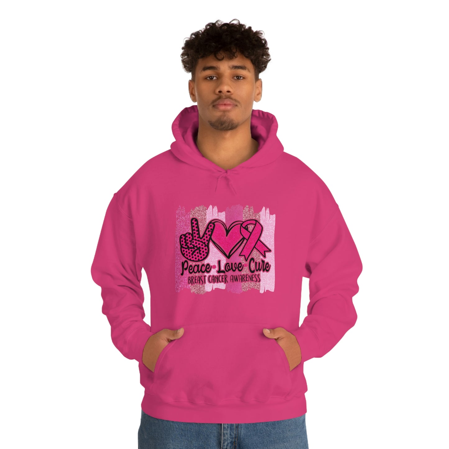 Peace.Love.Cure Unisex Heavy Blend™ Hooded Sweatshirt