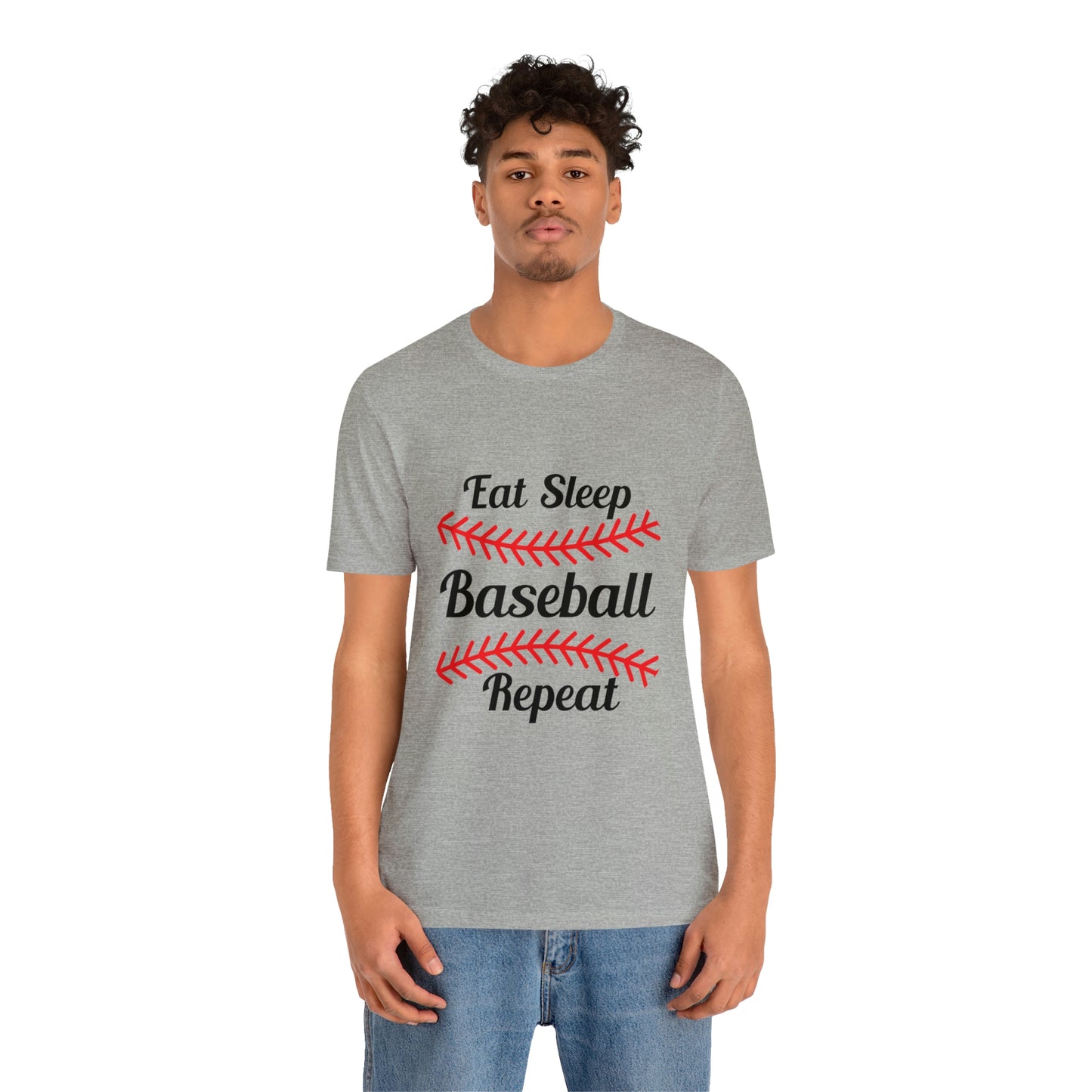 Eat Sleep Baseball Repeat Short Sleeve Tee