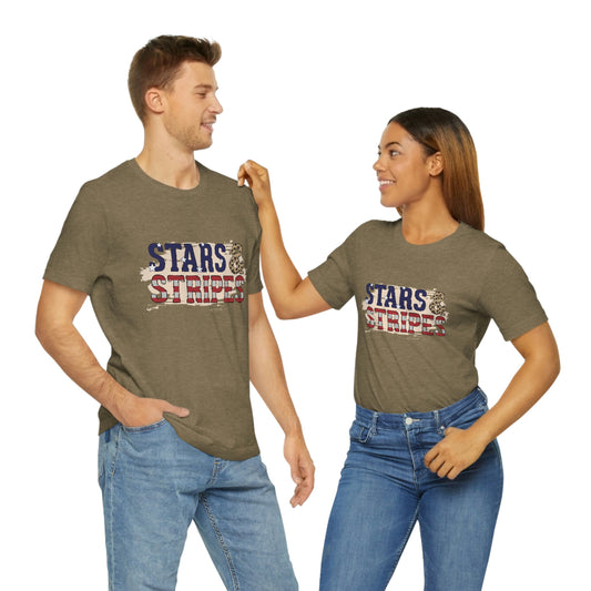 Stars and Stripes Unisex Jersey Short Sleeve Tee