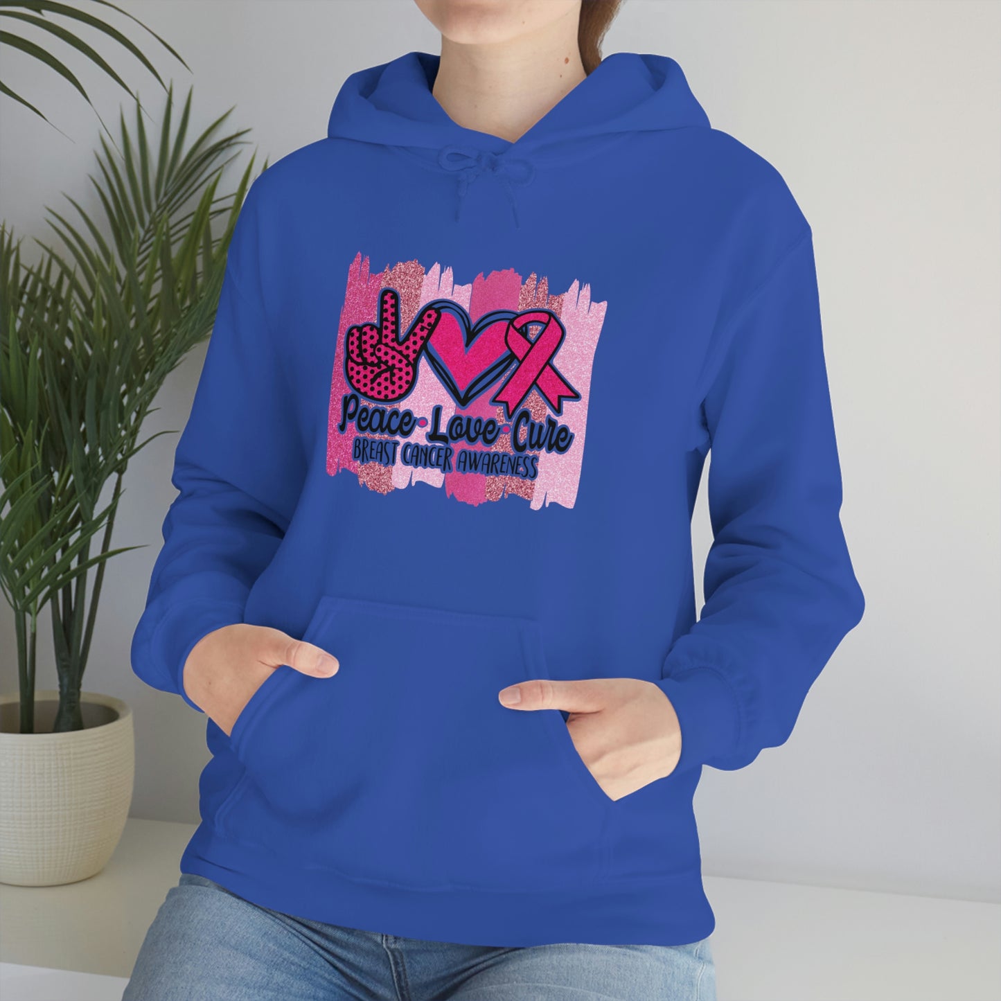 Peace.Love.Cure Unisex Heavy Blend™ Hooded Sweatshirt