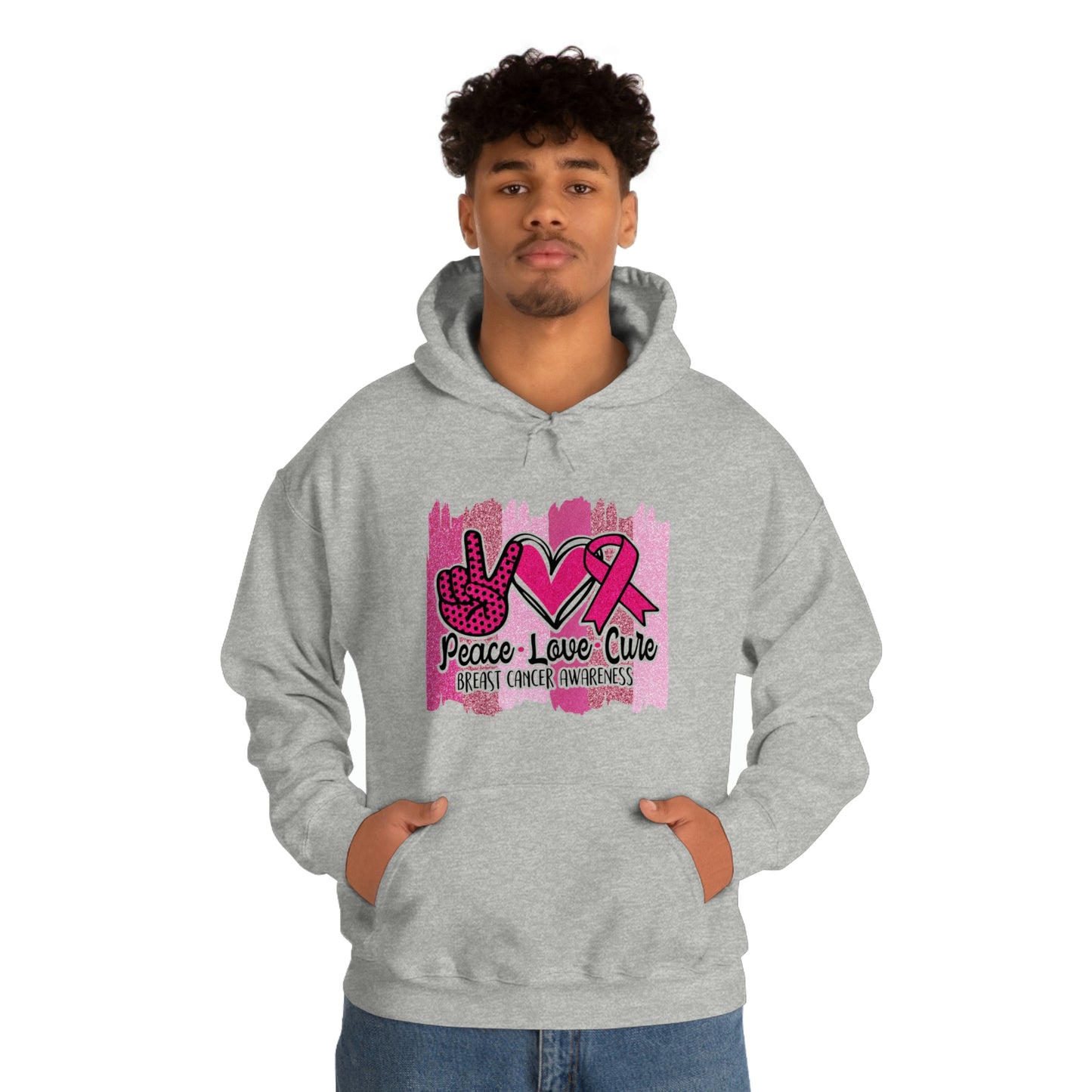 Peace.Love.Cure Unisex Heavy Blend™ Hooded Sweatshirt