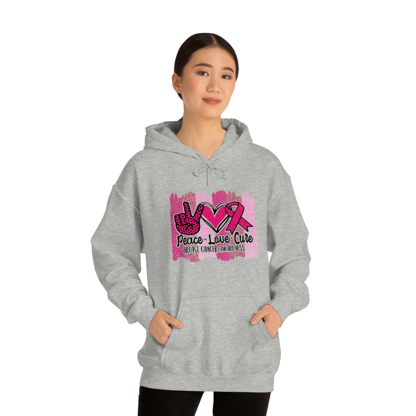 Peace.Love.Cure Unisex Heavy Blend™ Hooded Sweatshirt